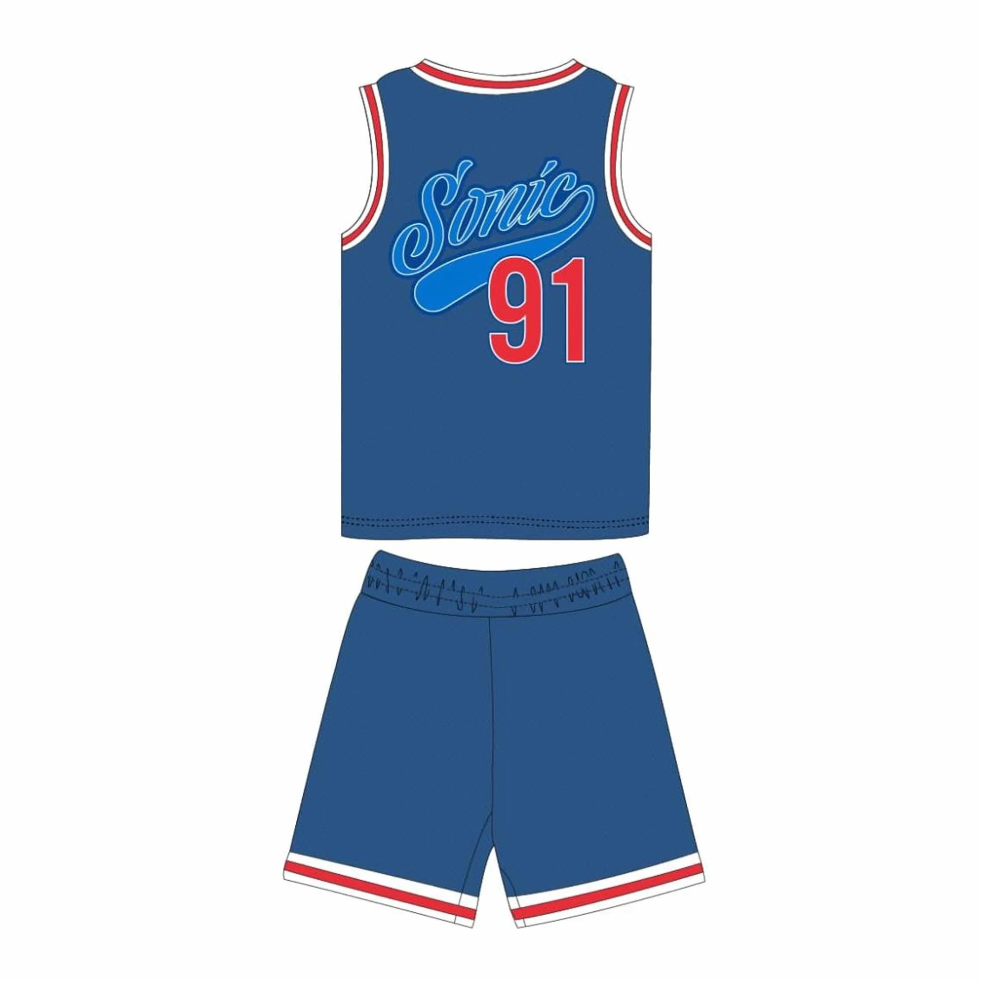 Conjunto 2 piezas deporte Sonic infantil unisex – Conjunto 2 piezas deporte con licencia Sonic para niños y niñas en cole, parque y ocio diario