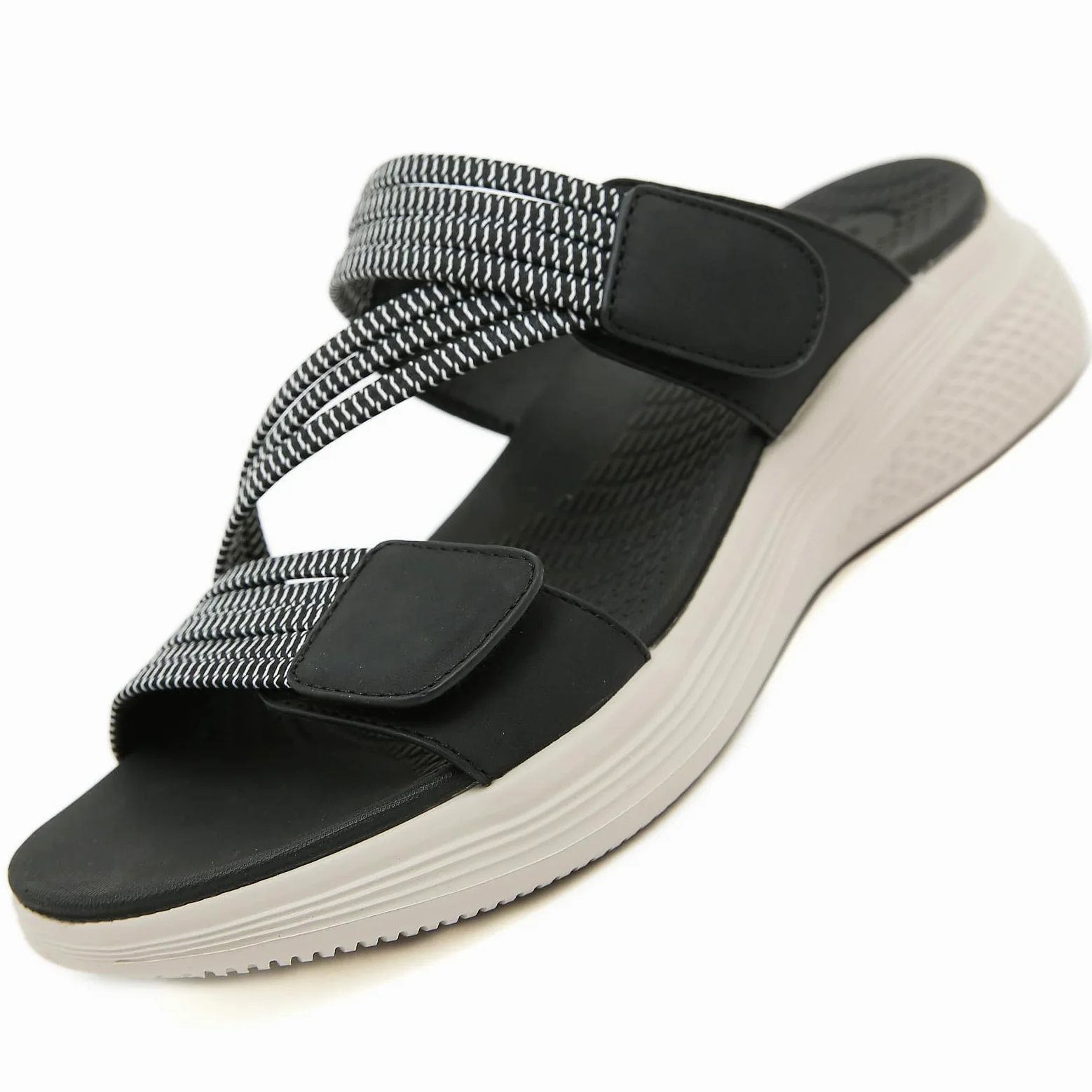Sandalias Deportivas Mujer Verano Comodas Caminar Antideslizantes Ligera Ajustables Zapatillas Negro 42