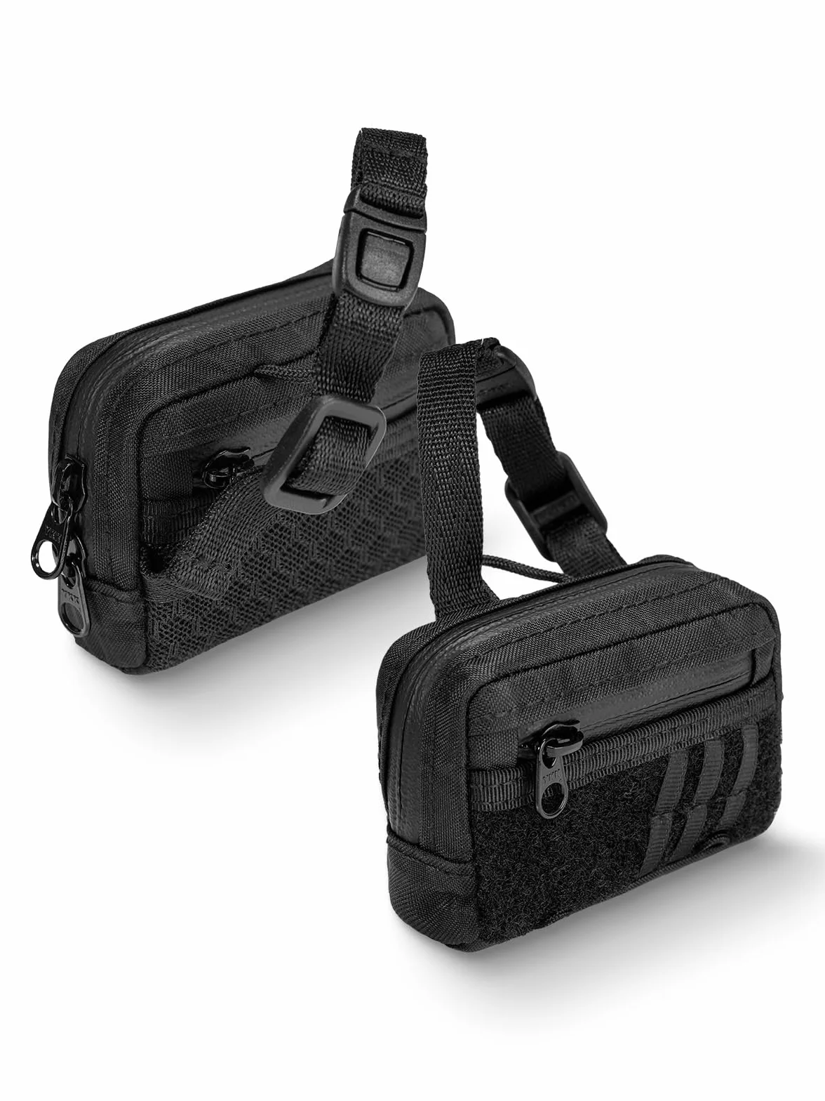 TACTICAL_GEEK Storage A18 EDC Utility Pouch - Bolsa compacta para auriculares inalámbricos con cierre rápido, mini monedero, para uso diario, viajes al aire libre, Negro , mini, Monedero