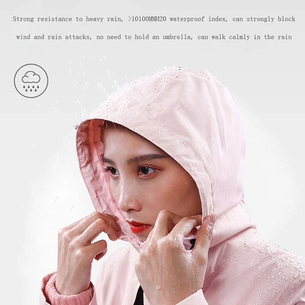 MU Chaqueta de Esquí a Prueba de Agua de Los Hombres 3 en 1 Windoorvientos Winter Warmable Warmable Abrigo Cómodo Cómodo Fleece Ropa Interior/White/S