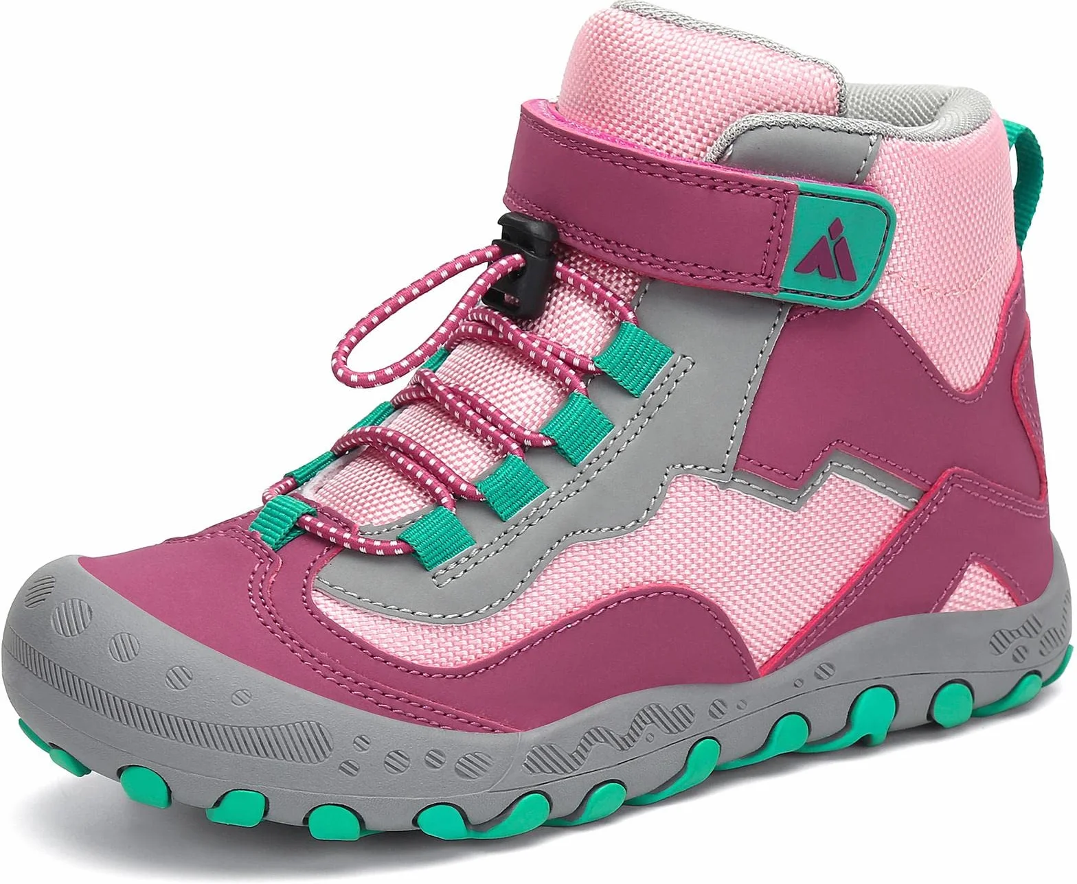 Mishansha Botas de Senderismo Niño Niña Zapatos de Trekking Antideslizante Ligero Zapatillas de Montaña Cómodos Exterior, Rosa Rubor 38 EU
