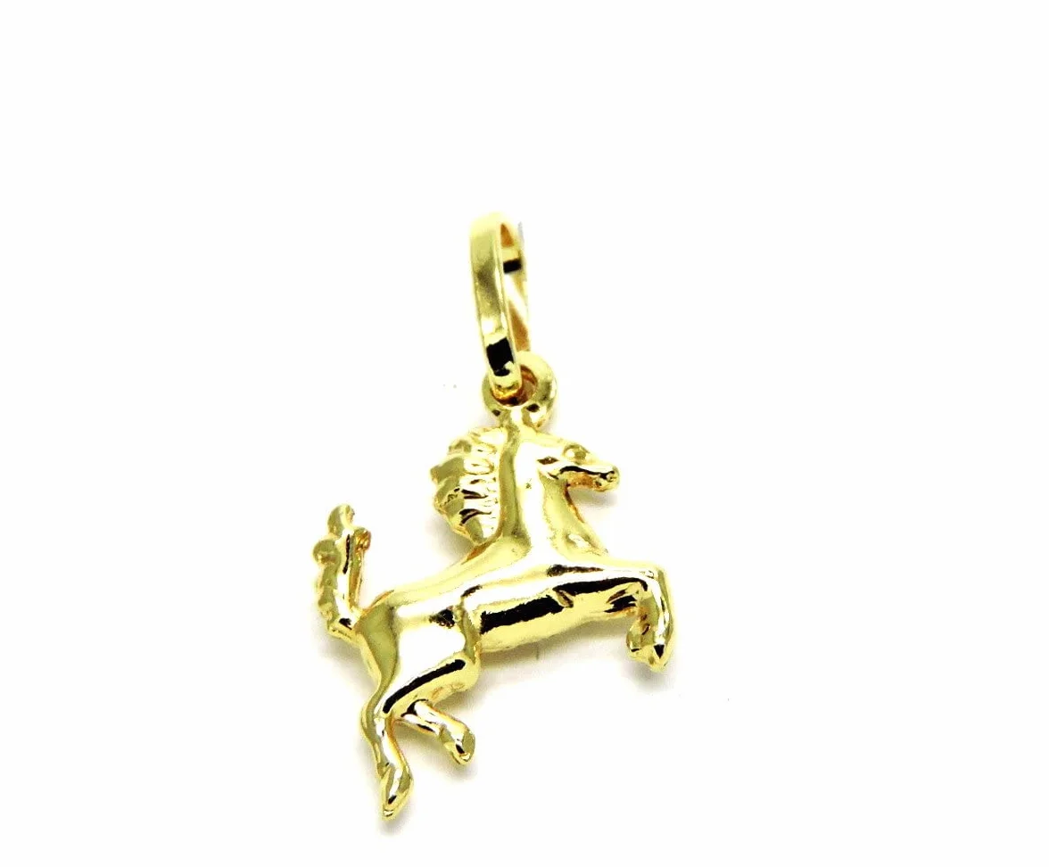 Colgante de oro amarillo 18K (750) caballo pequeño para niños