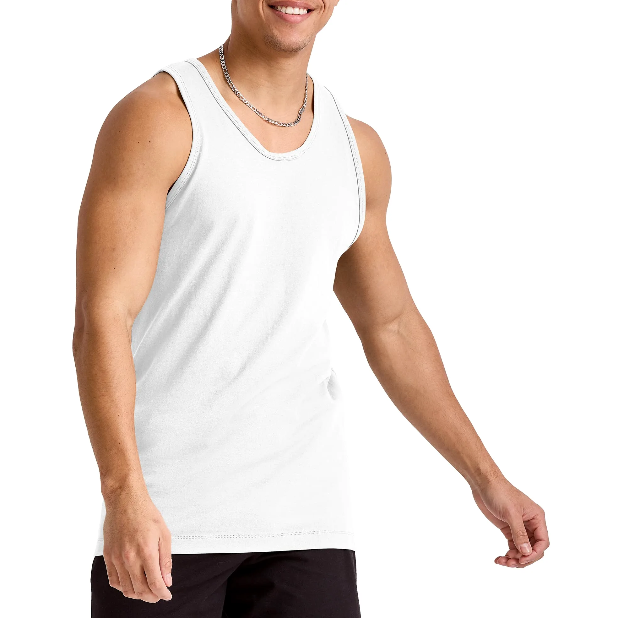Hanes Essentials - Paquete de Camisetas Sin Mangas, Algodón de Peso Medio, Camisas Sin Mangas, Paquete de 3 Camiseta Hombre (Pack de 3)