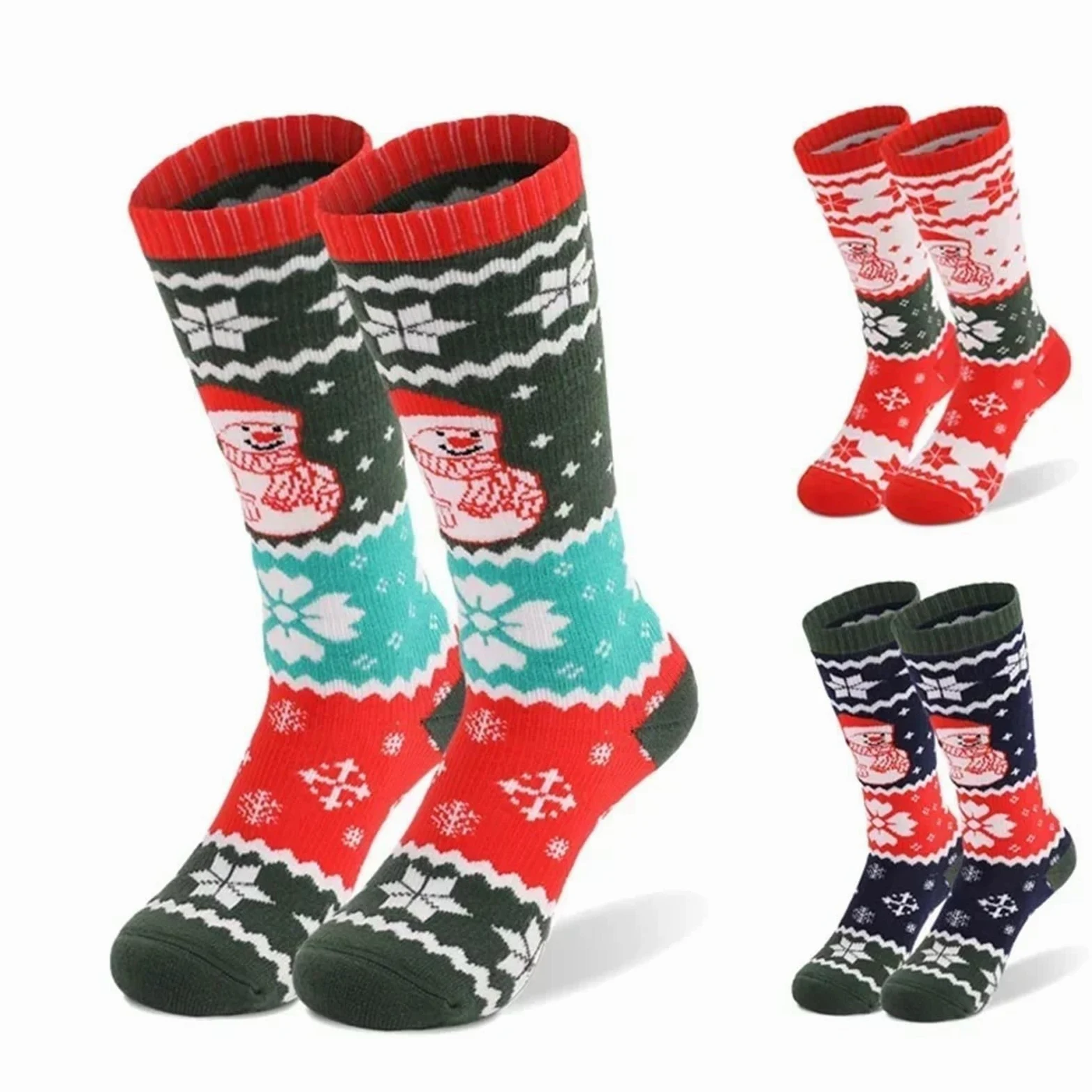 Calcetines de esquí for niños, cálidos, térmicos, for deportes invierno, largos, gruesos, algodón, for Navidad Para Esquiar, Snowboard