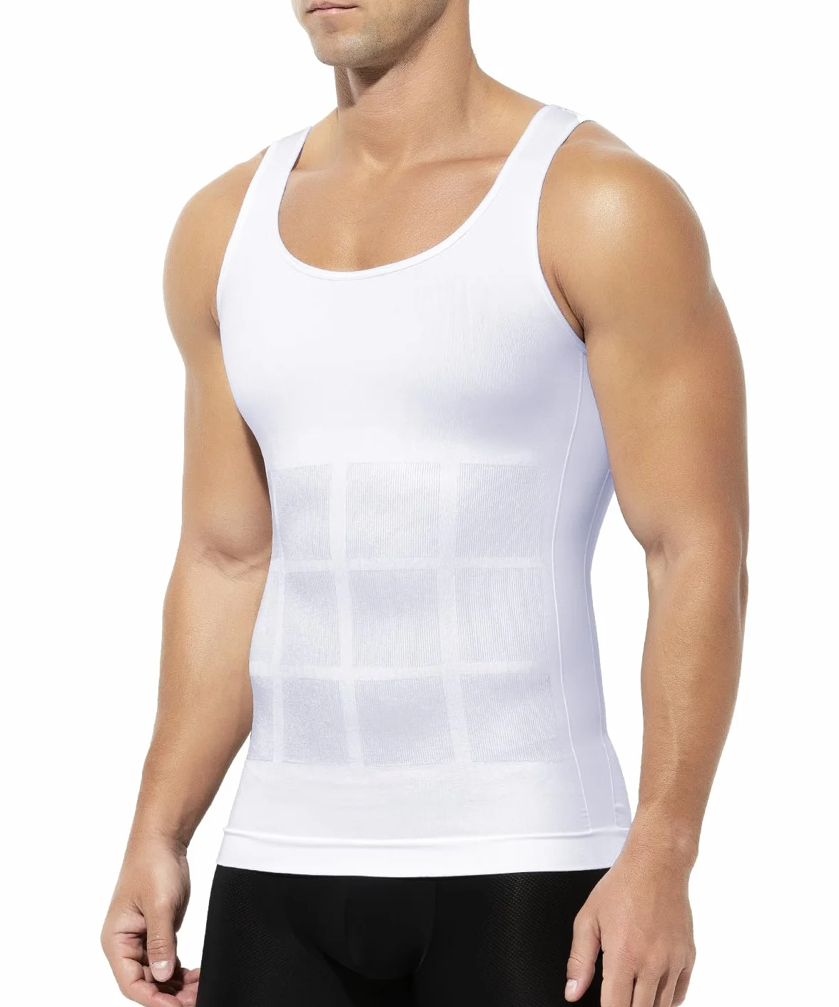 Casey Kevin Camiseta Reductora Hombre Faja Chaleco Camisa de Compresión Slim para Hombres