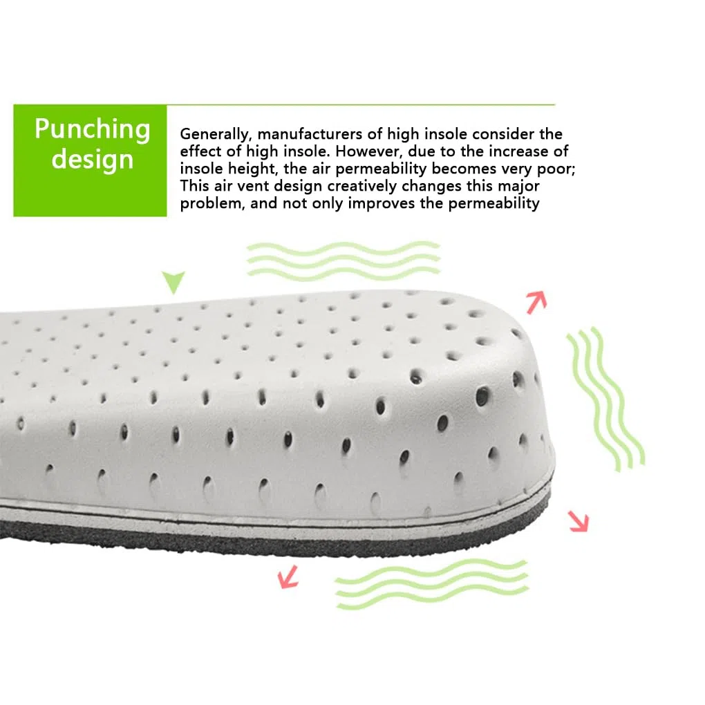 Juego de 10 pares de plantillas de elevación portátiles de repuesto para invierno y otoño, transpirables, absorbentes de sudor, accesorios de elevación de zapatos, completo de 1.3 pulgadas