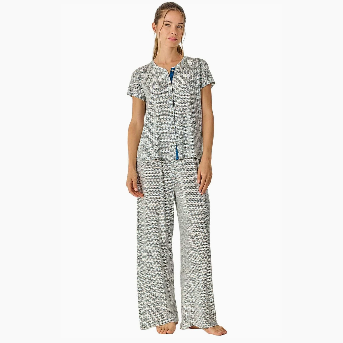 J&J Brothers Pijama Mujer Verano con Pantalón Largo Fluido JJB28
