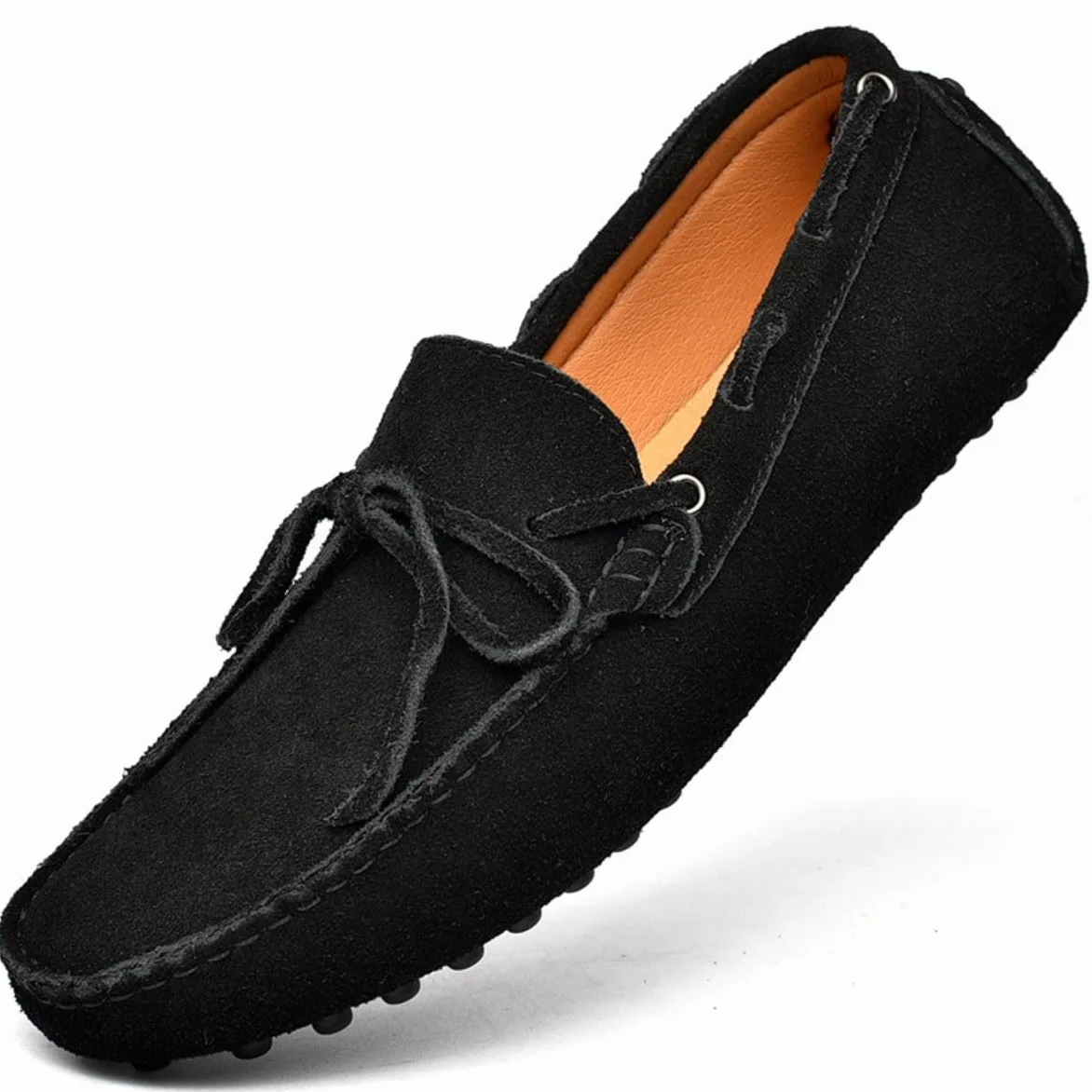 Hombres Elegante Hebilla Mocasines Comodidad Ante Zapatos de Conducir Estiloso Pantuflas Holgazanes Slip On Verano Plano Cuero Zapatos de Conducción 38-49 EU
