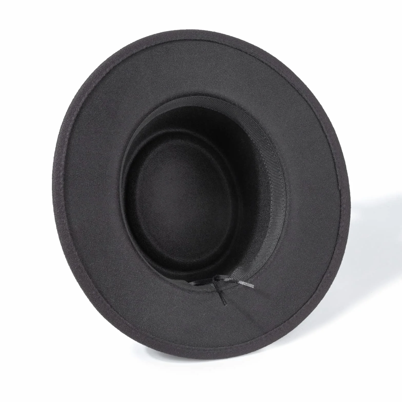 DRESHOW Sombrero de ala ancha Fedora para mujer Hebilla de cinturón Retro Panamá Floppy Hat