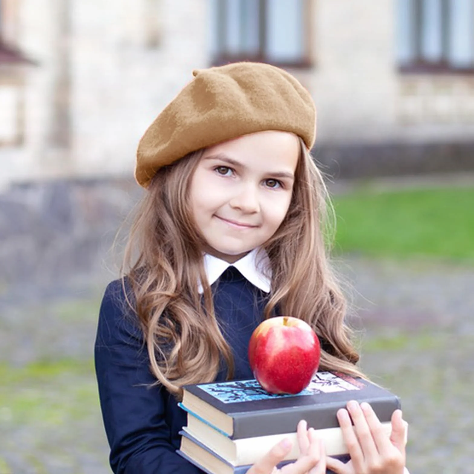Winmany Niñas Boina Sombrero Color Sólido Francés Beret Otoño Invierno Lana Artista