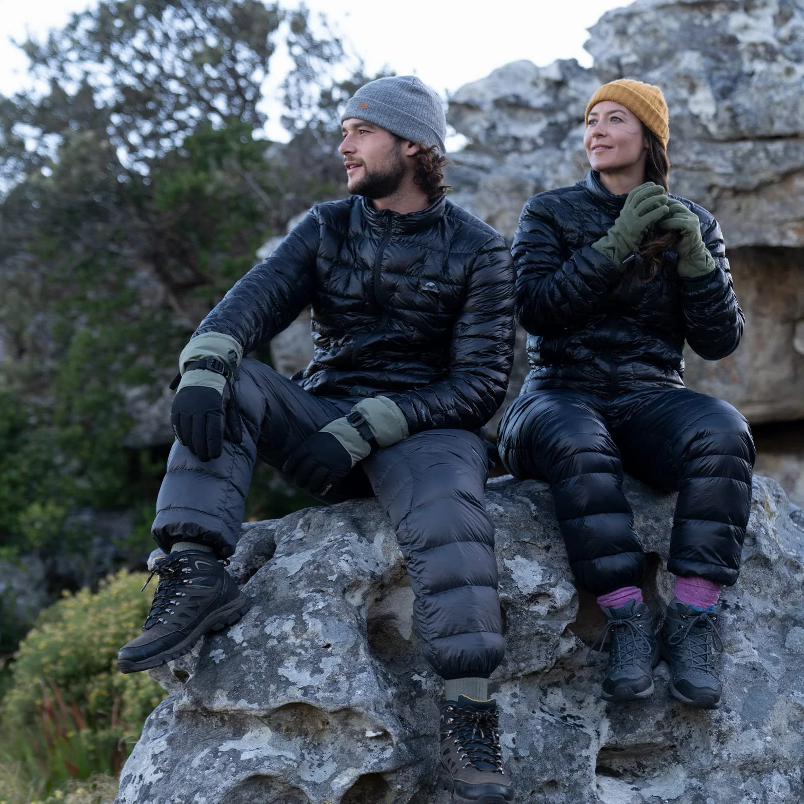 Naturehike Pantalones de plumón de Ganso Pantalones Térmicos Mujer Hombre Pantalones de Esquí Pantalones de Nieve Pantalones de Invierno Cálidos Impermeables