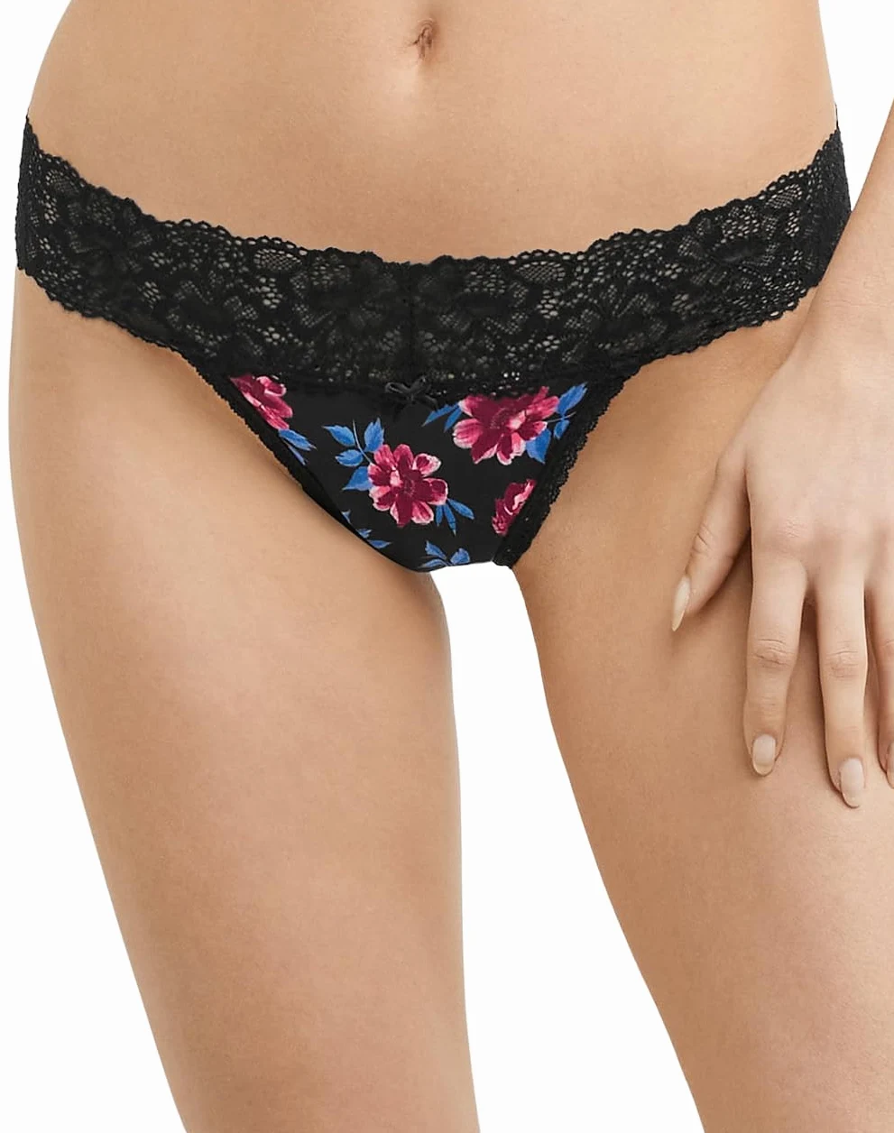 Maidenform Thong Underwear, All-Over Lace Thong Panties For Women, Assorted, 3-Pack Tanga Mujer (Pack de 3)