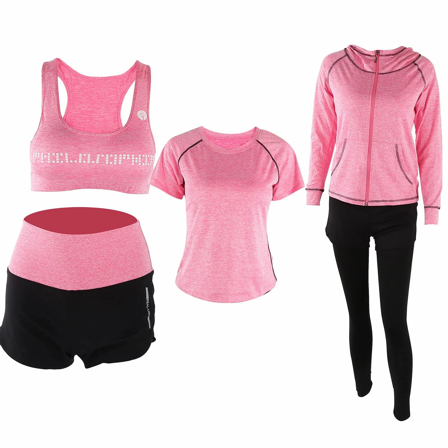 Conjunto de Yoga para Ropa Deportiva de Gimnasio para Mujer Moda Traje de Secado Rápido para Bodybuilding Yoga (XL)