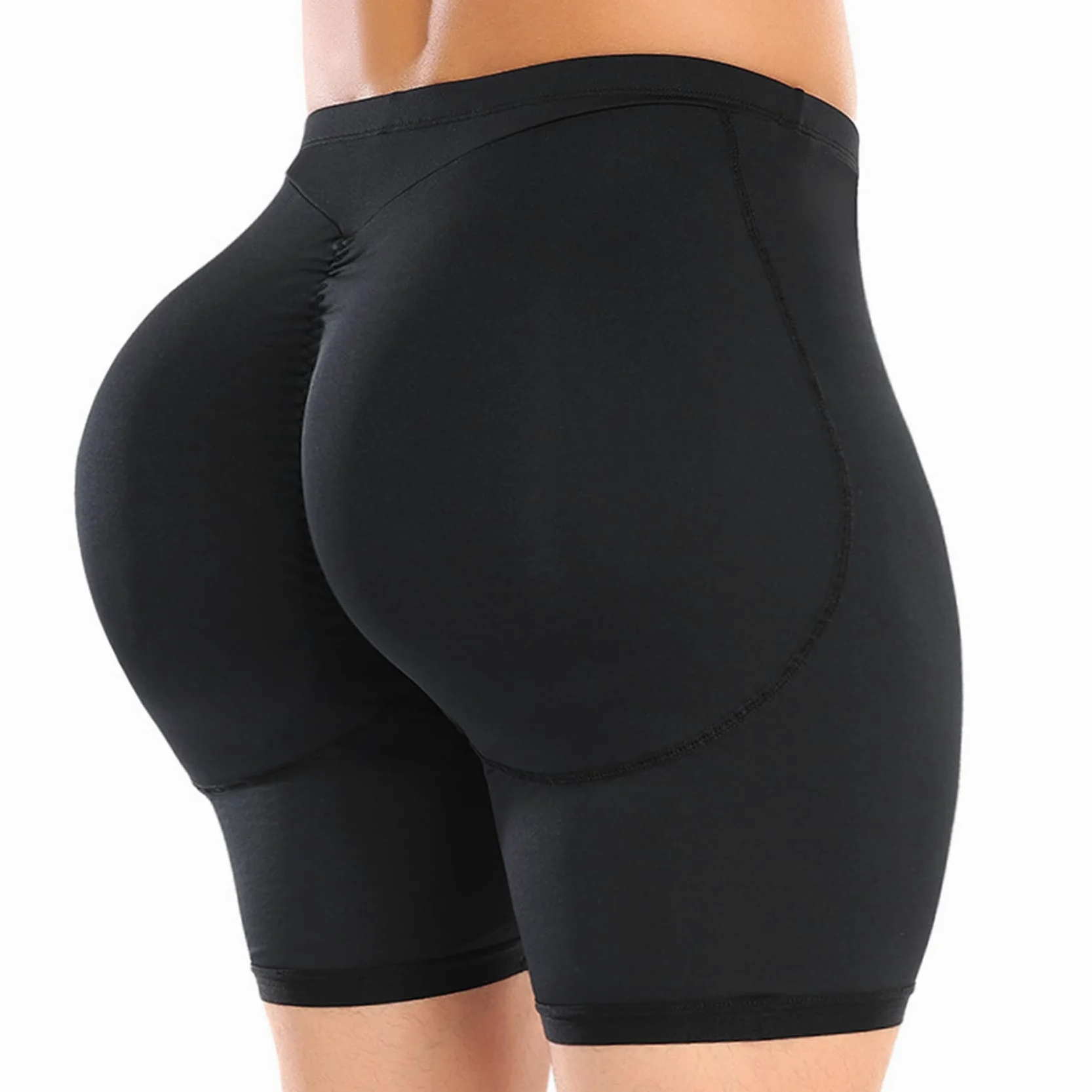 NLAVW Shorts Shorts de Shorts del Cuerpo de los Hombres 4xl-6XL, Shorts Shorts Shorts Breast Shorts Butt Booster Ropa Interior Hip-up Shaper Shaper Shaper Boxer,Negro,3XL