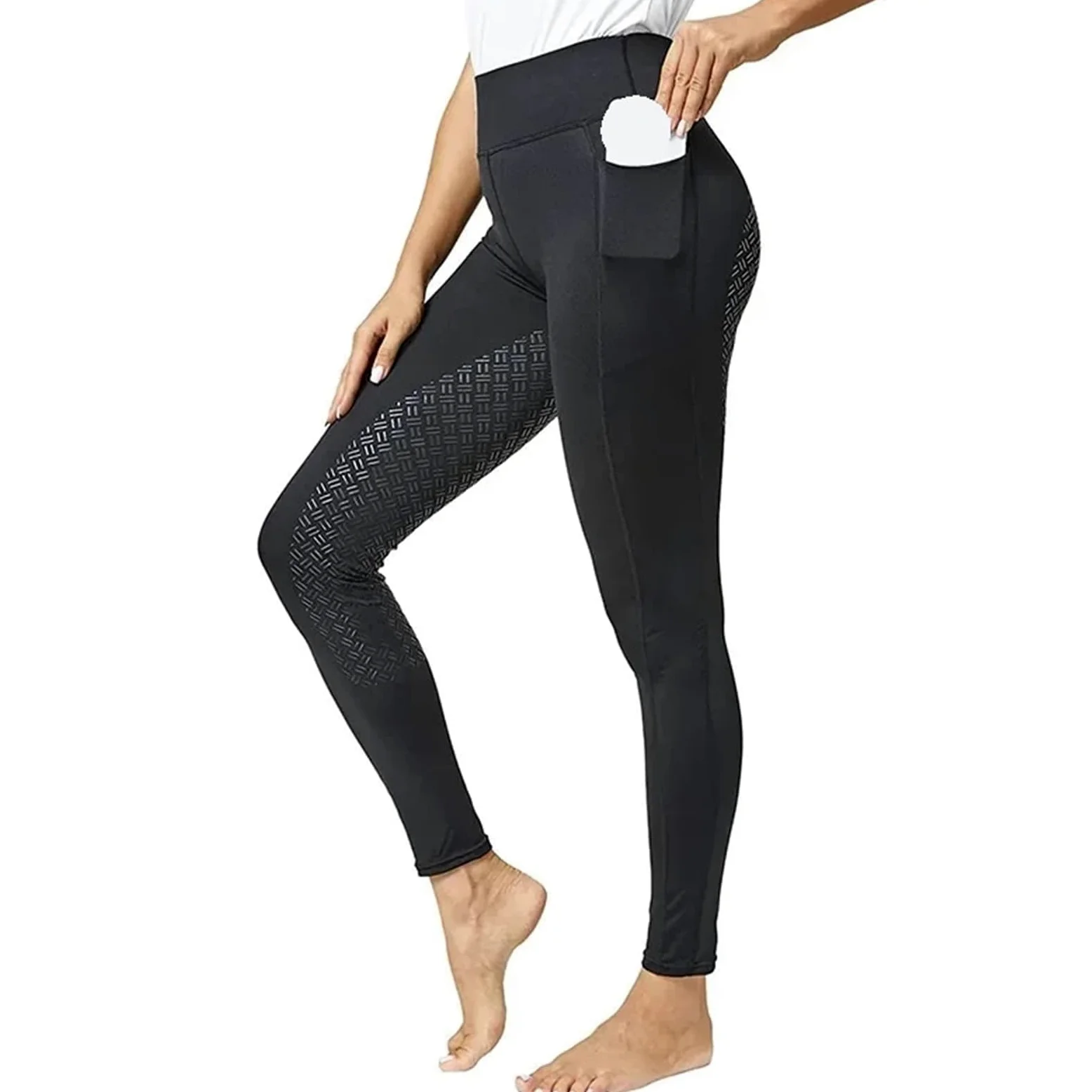 Pantalones De EquitacióN Mallas de Montar for Mujer, Pantalones equitación Silicona, Ropa Deportiva Entrenamiento Ecuestre