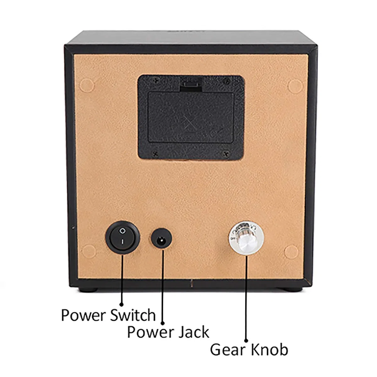 Vitrina de almacenamiento de reloj de cuero de PU de 2 posiciones Caja de cuerda de reloj mecánico automático de doble potencia Caja de cuerda de reloj portátil para el hogar (cuero de PU rojo) (cuer