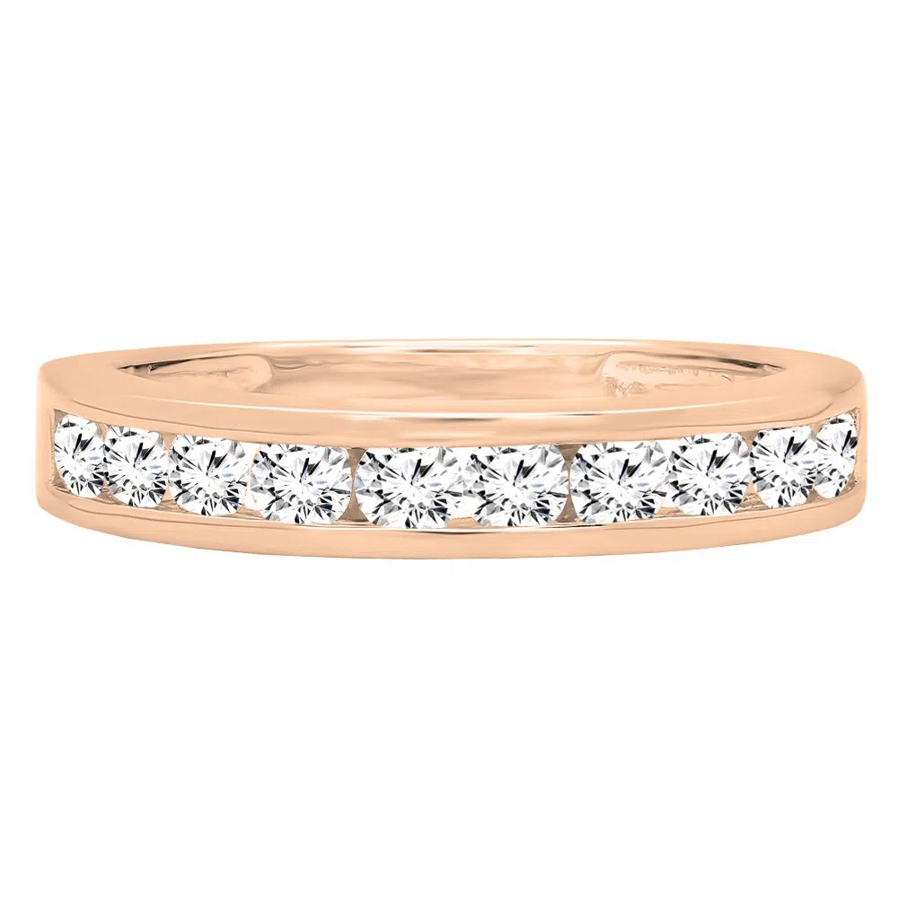 DazzlingRock Collection 10 quilates oro rosa redonda H-I Diamante cultivado en laboratorio