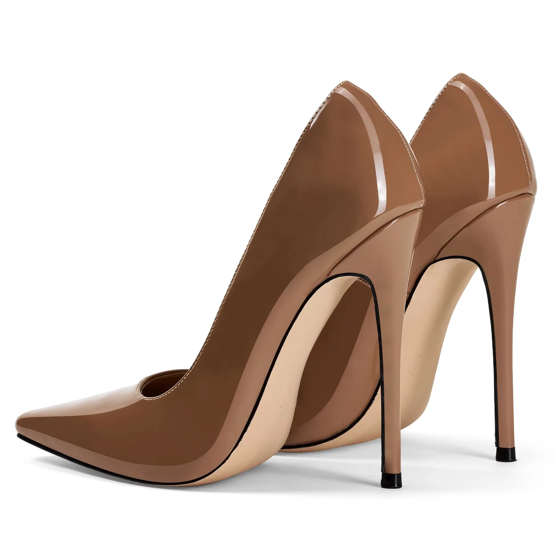 Zhabtuc Zapatos de Salón Mujer Clásicos Tacón 12 cm Punta Cuadrada Cerrada Stiletto Slip-On Tacones Altos Zapatos Cómodos Diario Fiesta Trabajo