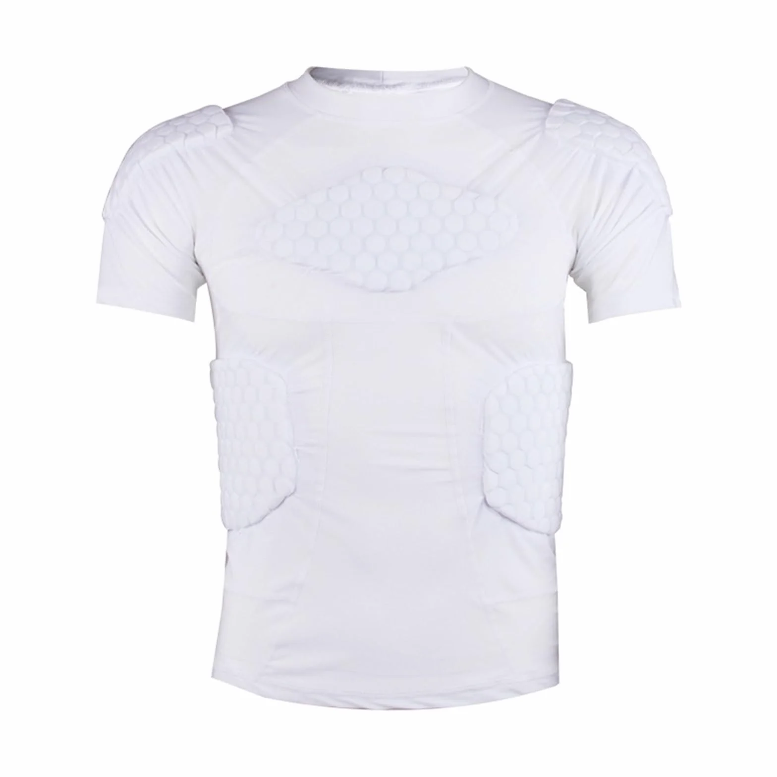 Camiseta Portero Profesional Hombre Chaleco Acolchado EVA con Protección Codos/Pecho, Equipación Seguridad Transpirable para Entrenamiento y Partidos(E,M (Fit 45-65kg))