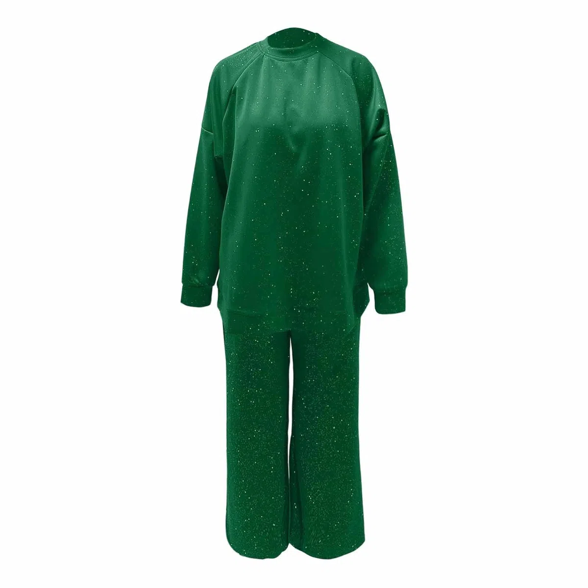 Conjunto Deportivo Mujer Color Liso Pantalón Holgado Dos Piezas Diario
