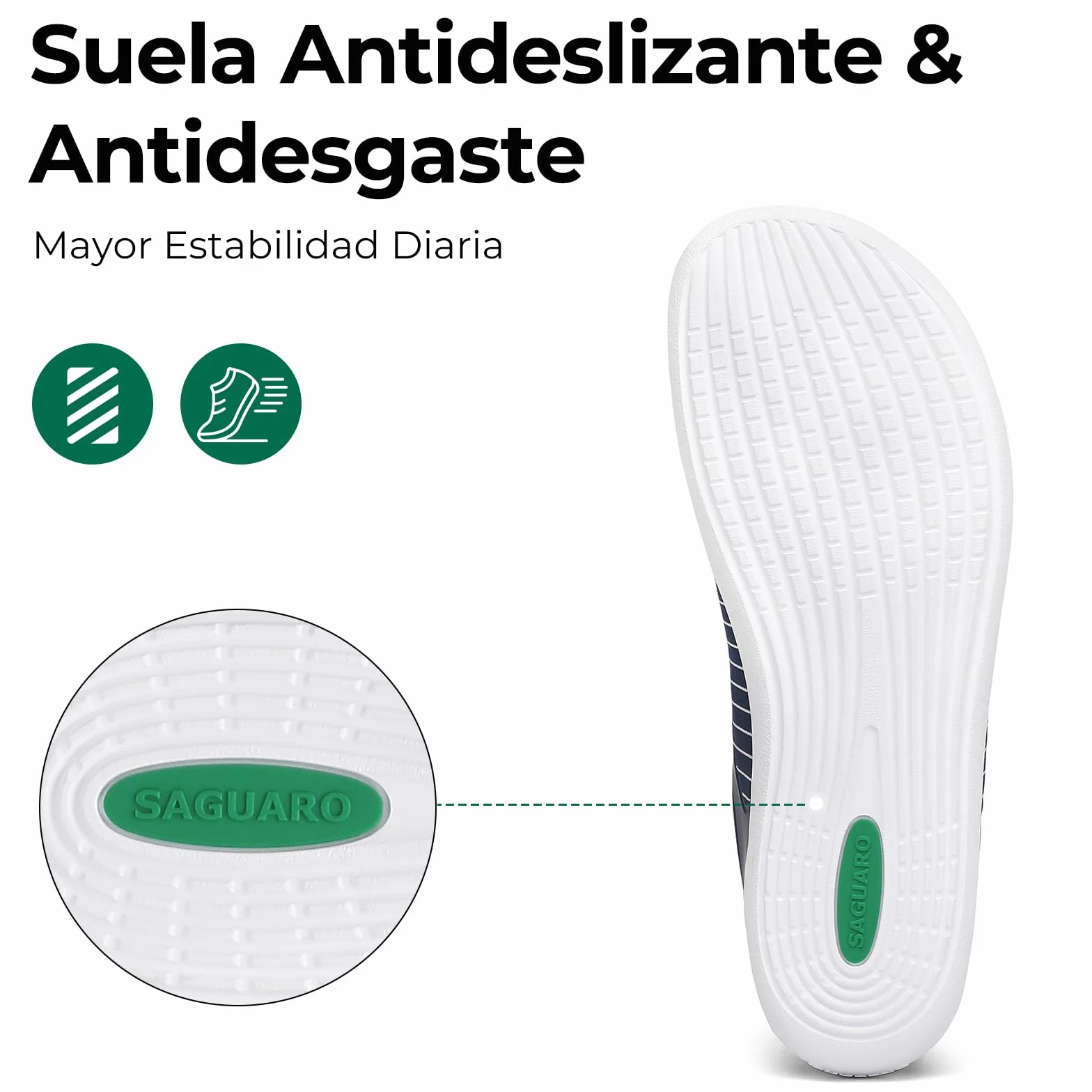 SAGUARO Hombre Zapatillas Barefoot Casual con Puntera Ancha para Uso Diario en Ciudad,Escuela y Viaje Gr.36-48