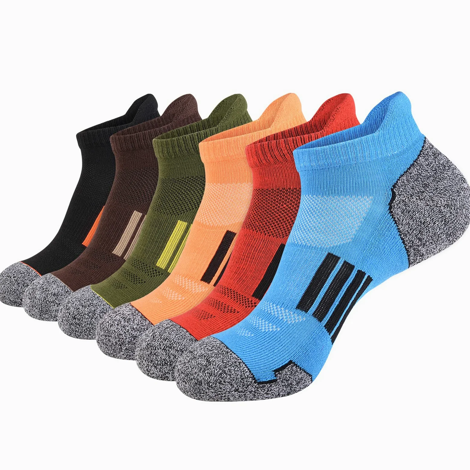 Calcetines deportivos para hombre de corte bajo para correr, para hombre, paquete de 5 - - talla única