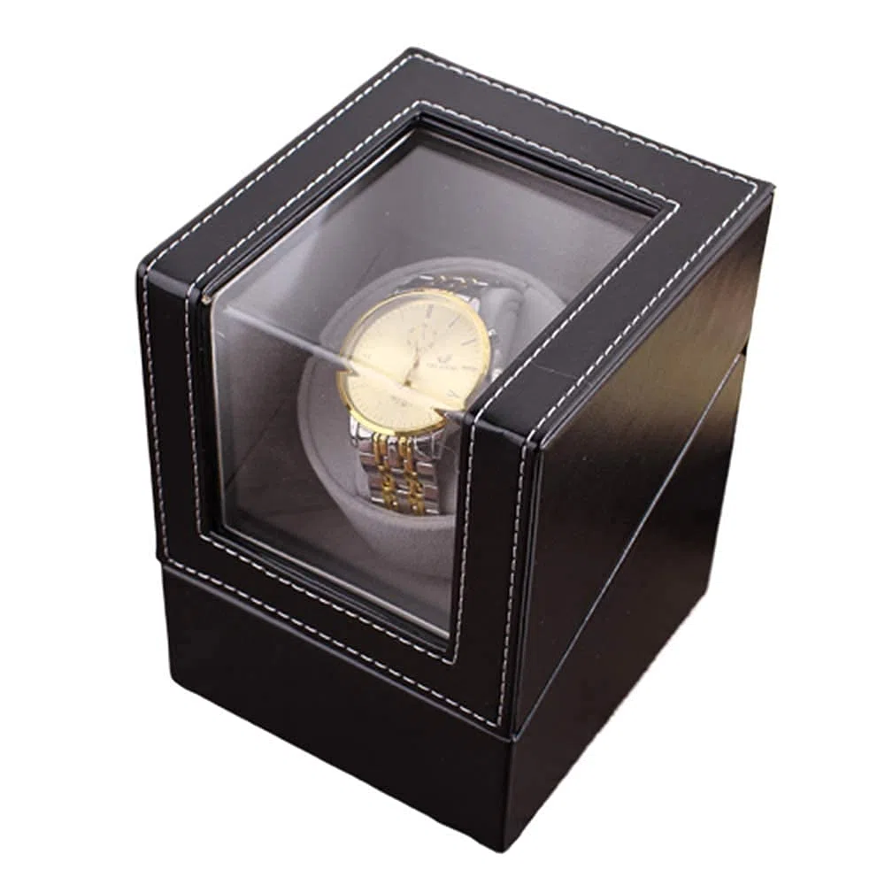 Bobinadora de Reloj, bobinadora automática de Reloj, Almohada de Cuero PU, Durabilidad Duradera, Motor silencioso, Caja agitadora de Reloj