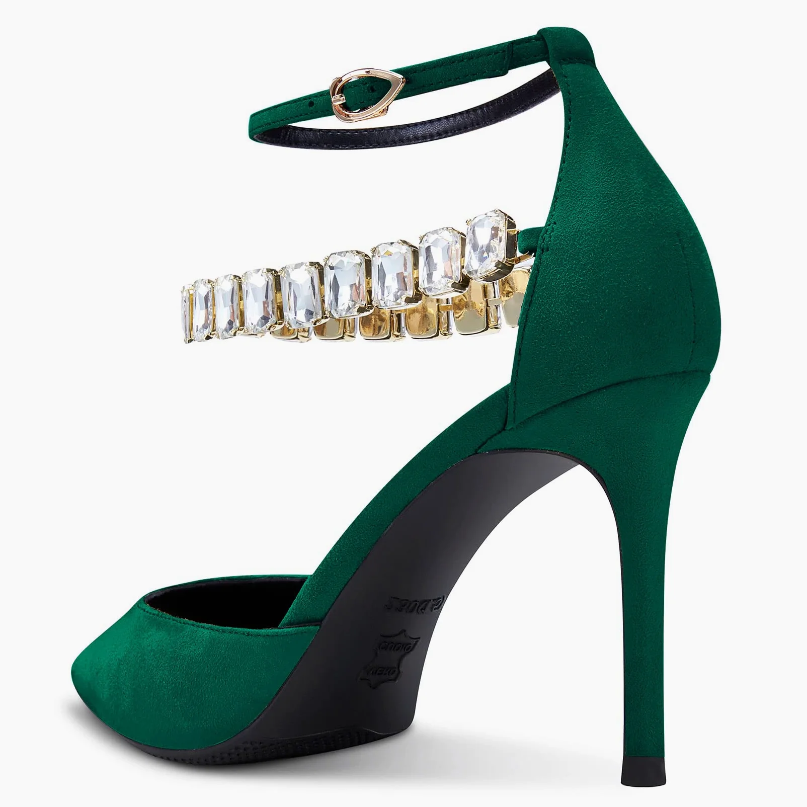 Castamere Mujer Aguja Alto High Heel Correa Tobillo Pumps Diamante Cristal Puntiaguada Punta Sandalias 8 CM Heels Dress Zapatos