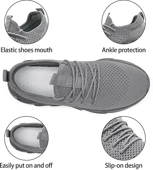 EGMPDA Tenis para hombre, sin cordones, para correr, caminar, informales, a la moda, entrenamiento, gimnasio, atletismo, senderismo, antideslizantes, ligeros, transpirables