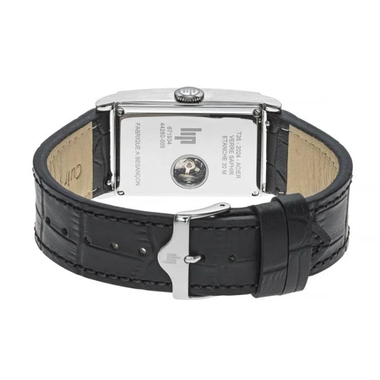 Lip Churchill T26 - Reloj automático para hombre, con correa de piel negra