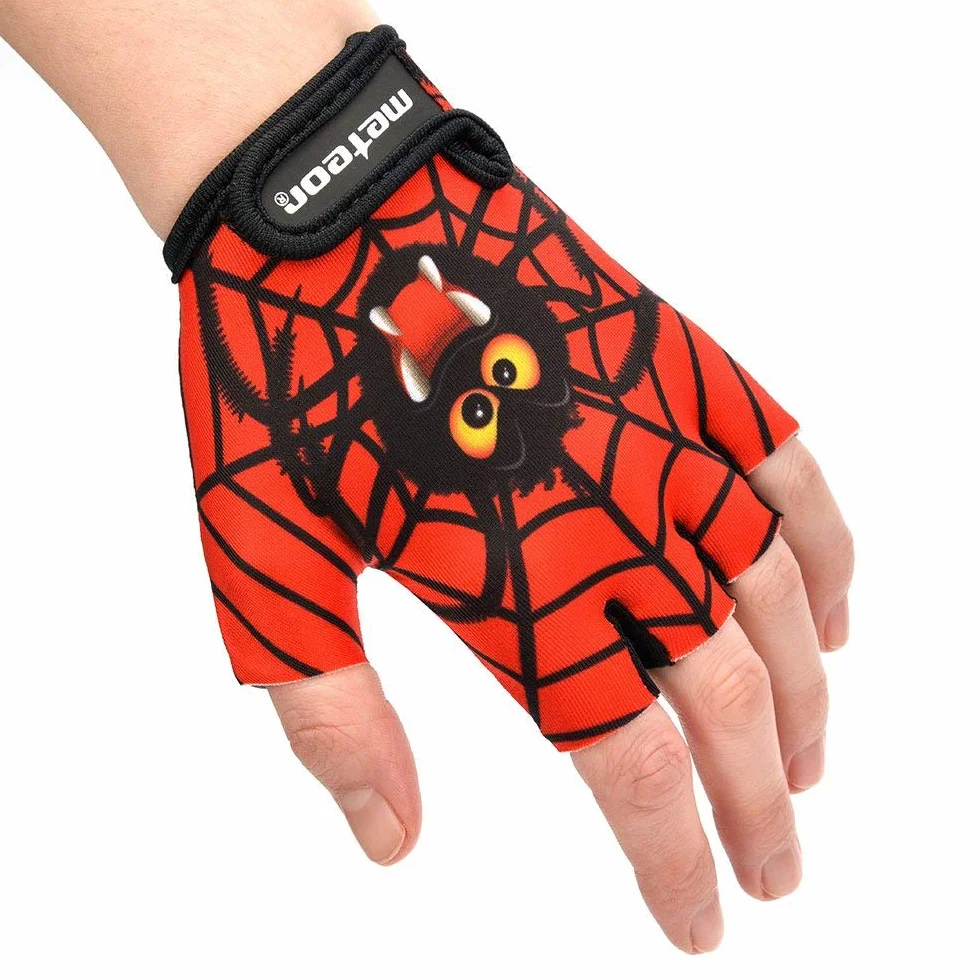 meteor Guantes de Ciclismo Niñas y Niños - Guantes Bicicleta para Infantil MTB BMX Carretera Montaña sin Dedos