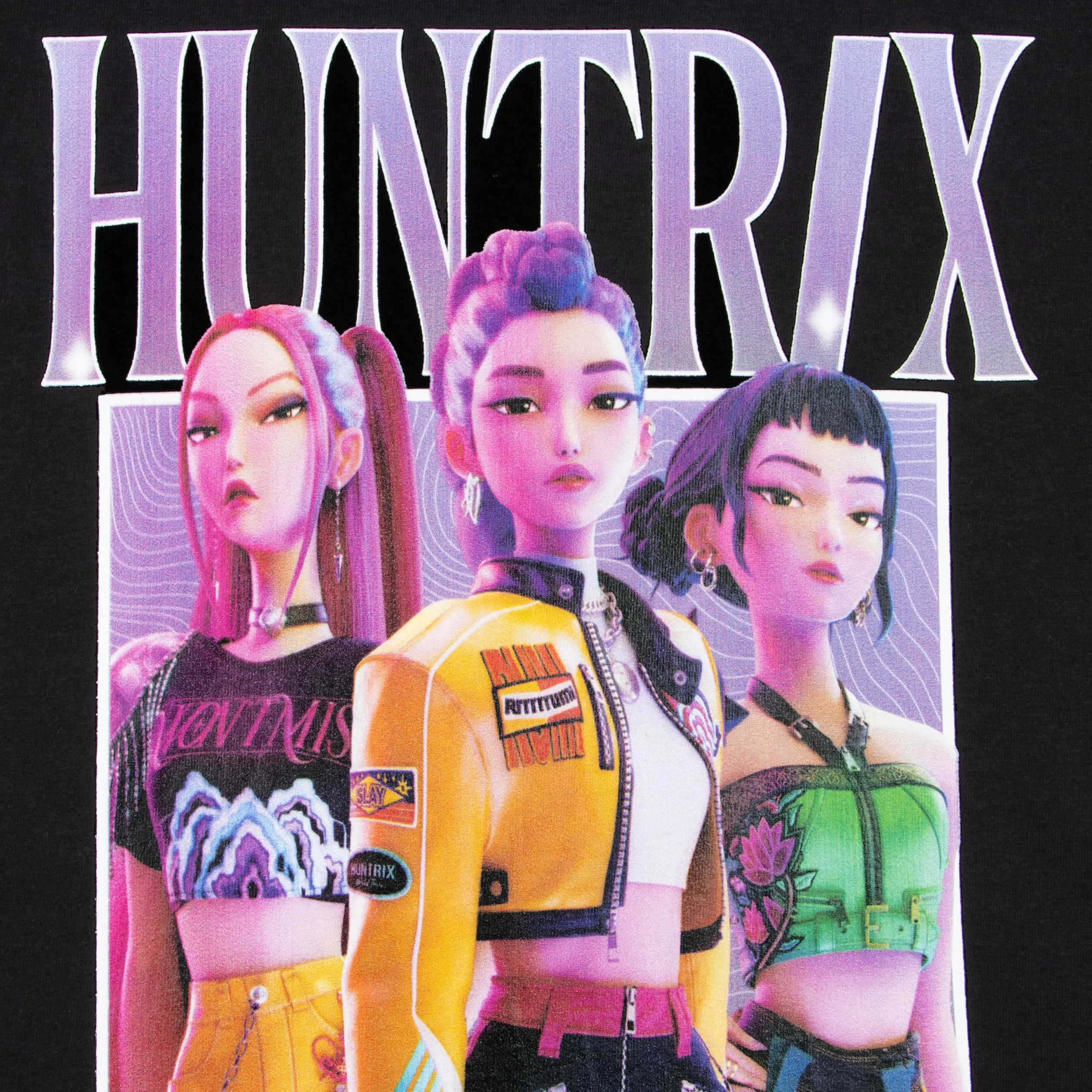 KPop Demon Hunters Camiseta Niña, Camiseta KPOP Niña con Motivo De Huntrix, Top Niña Manga Corta para El Verano
