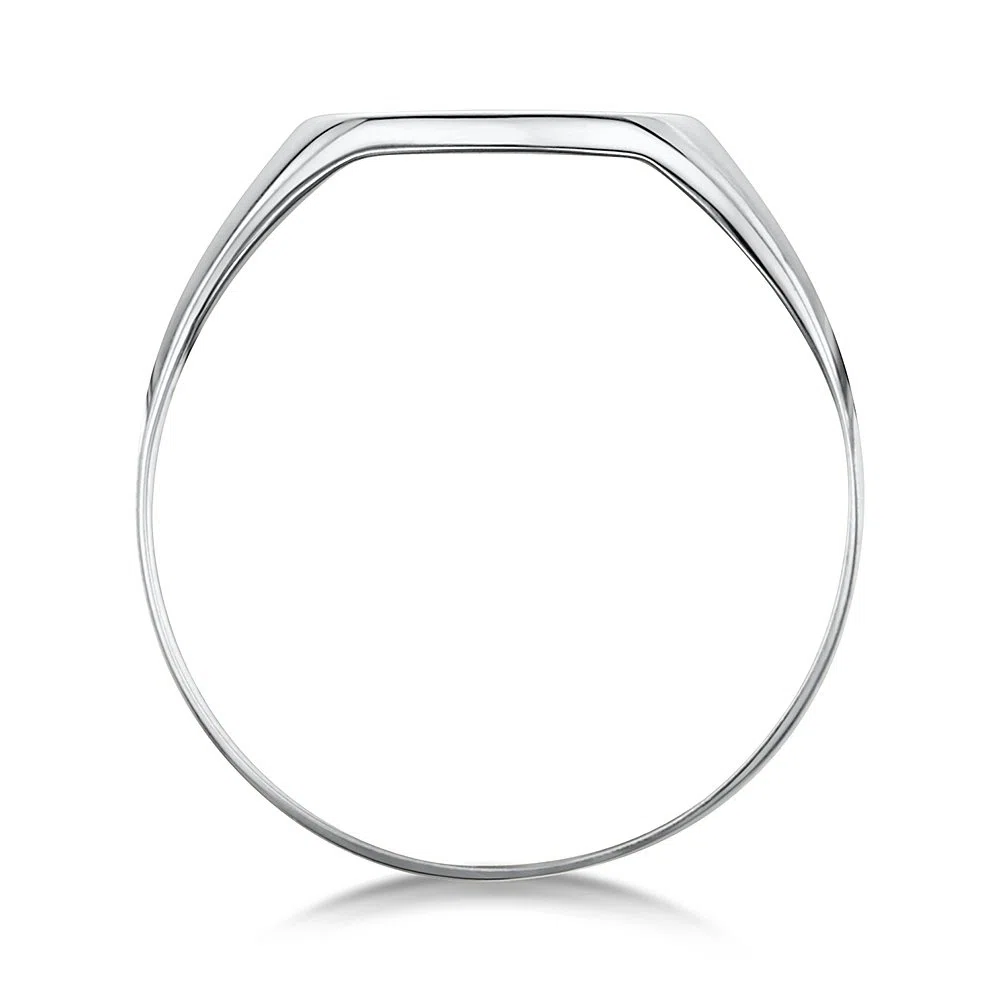 Theia Sortija de Sello para Damas, en Oro Amarillo, Oro Blanco o Oro Rosa, de 9k, Peso Pesado, Forma de Almohadilla