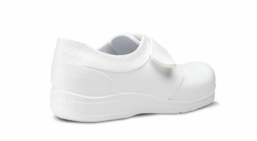 FELIZ CAMINAR - Zapato Sanitario Flotantes con Cierre Ajustable Blanco, 37