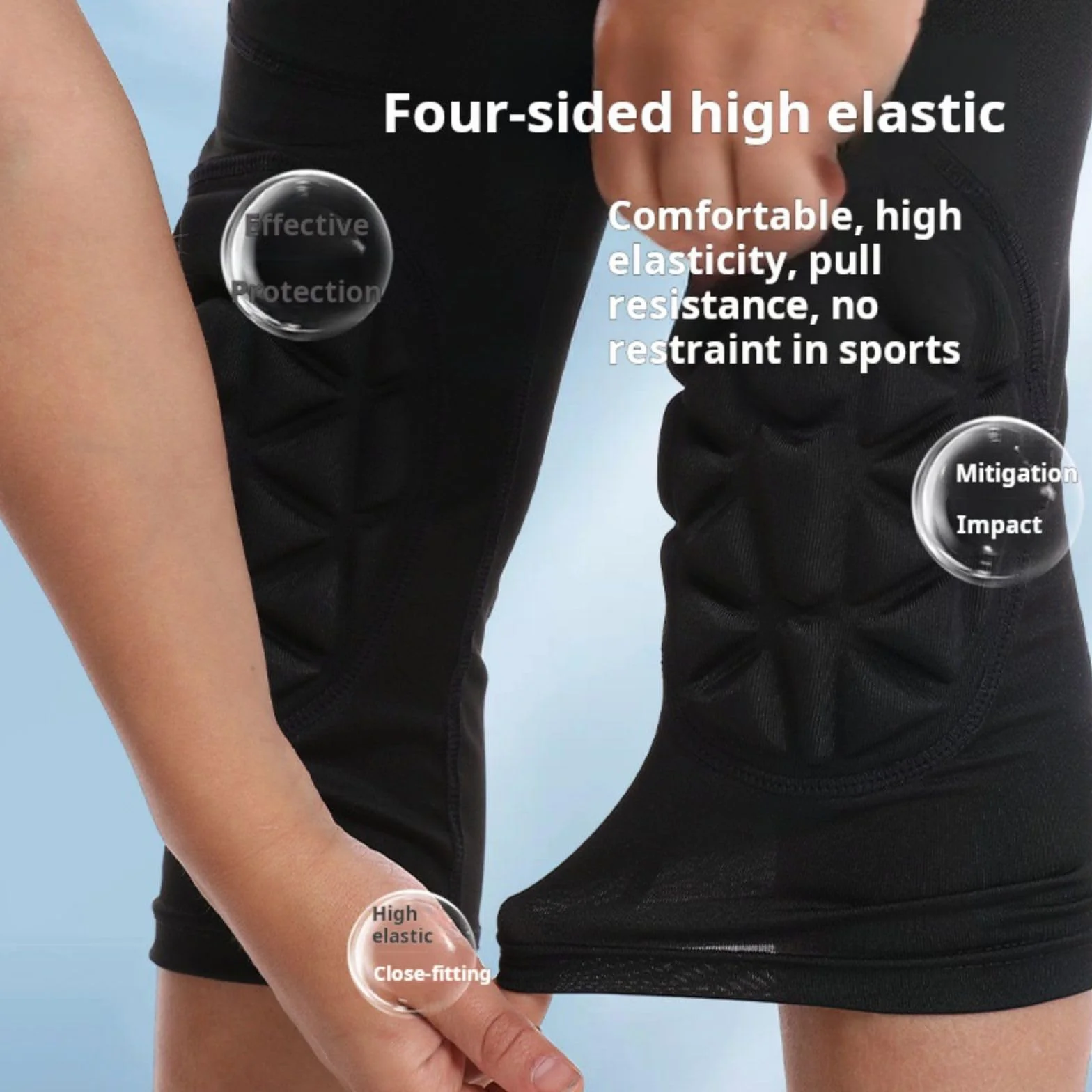Hotfiary Pantalones de compresión niños jóvenes Rodilleras Baloncesto Leggings fútbol Acolchados 3/4 Mallas Deportivas atléticas Portero