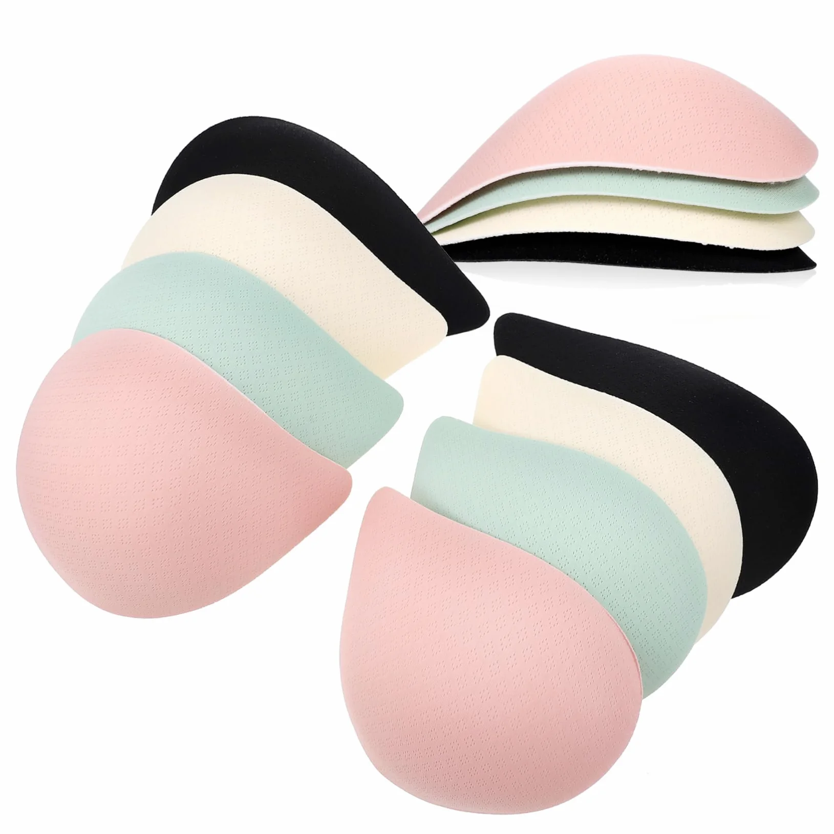 Healeved Almohadillas de Sujetador 12 Pares Xxl de Fibra Elástica | Desmontables y Lavables, Tallas 85d 90a 90b 90c 90d, para Mujer y Niña