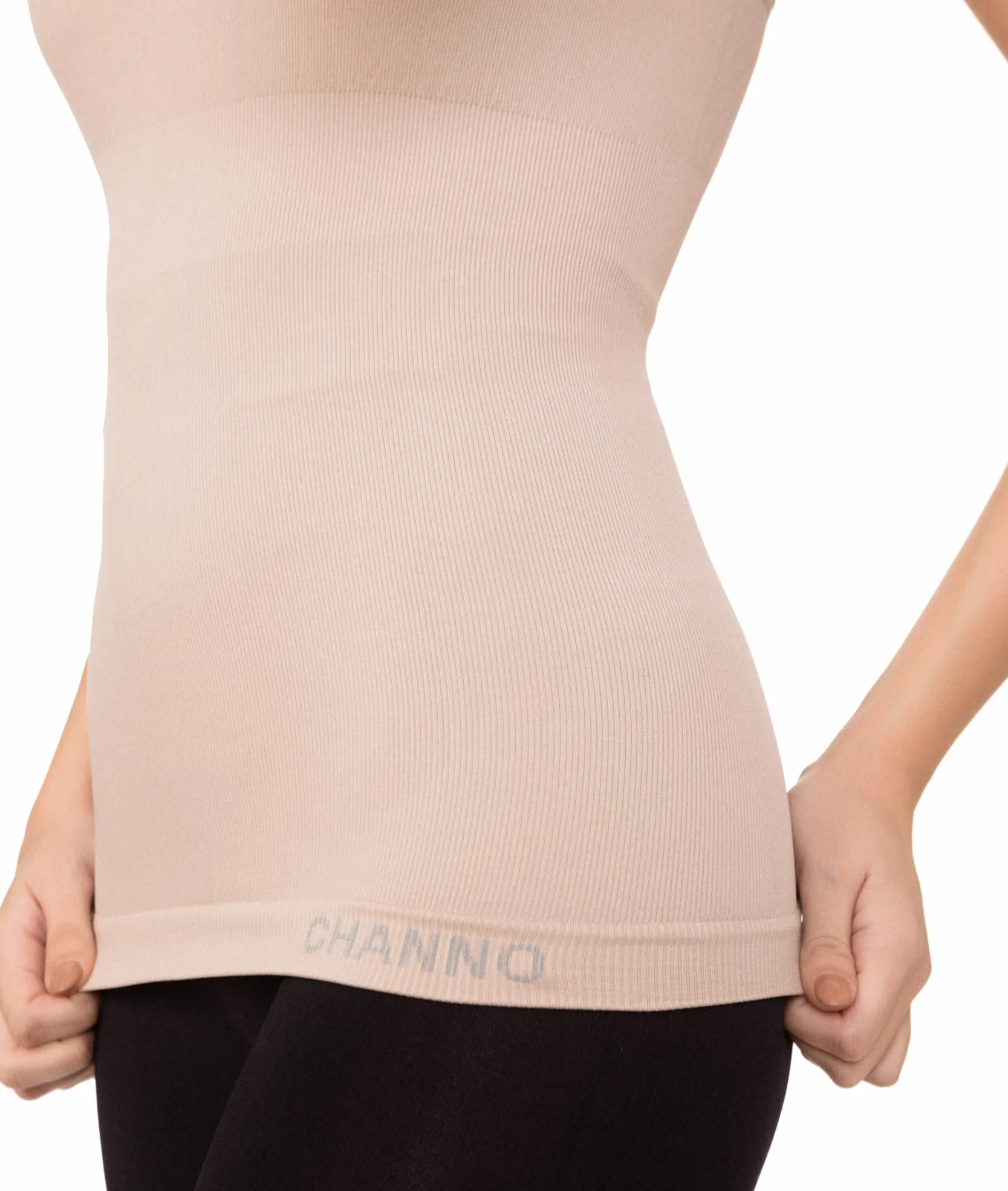 Channo Pack de 2 Camisetas Interiores Reductoras con Tirantes Ajustables, Suaves y Elásticas Seamless sin Costuras