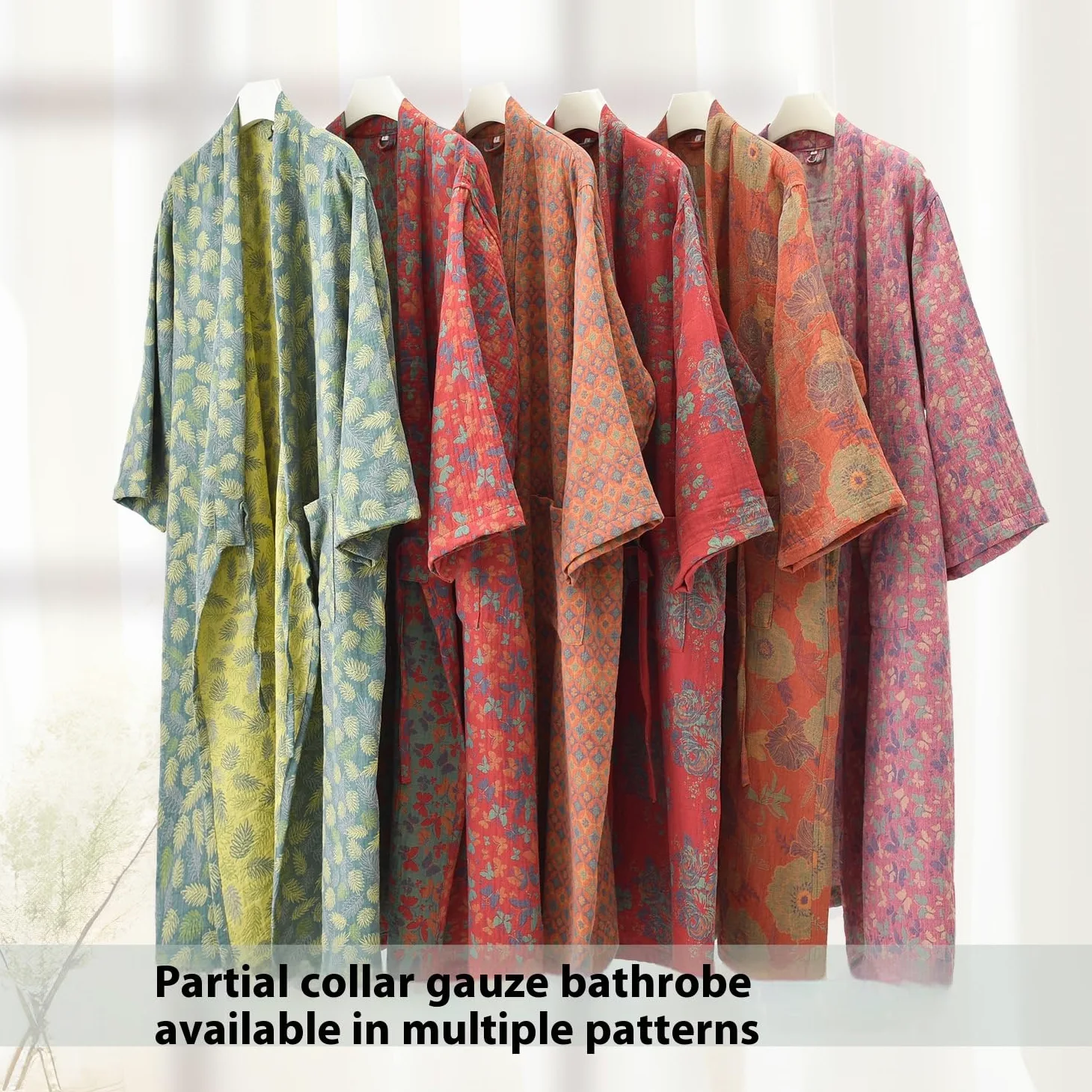 PRINCESS BRIDE Bata tipo kimono japonesa tradicional anudada Yukata de doble capa de gasa teñida de hilo suave para mujer