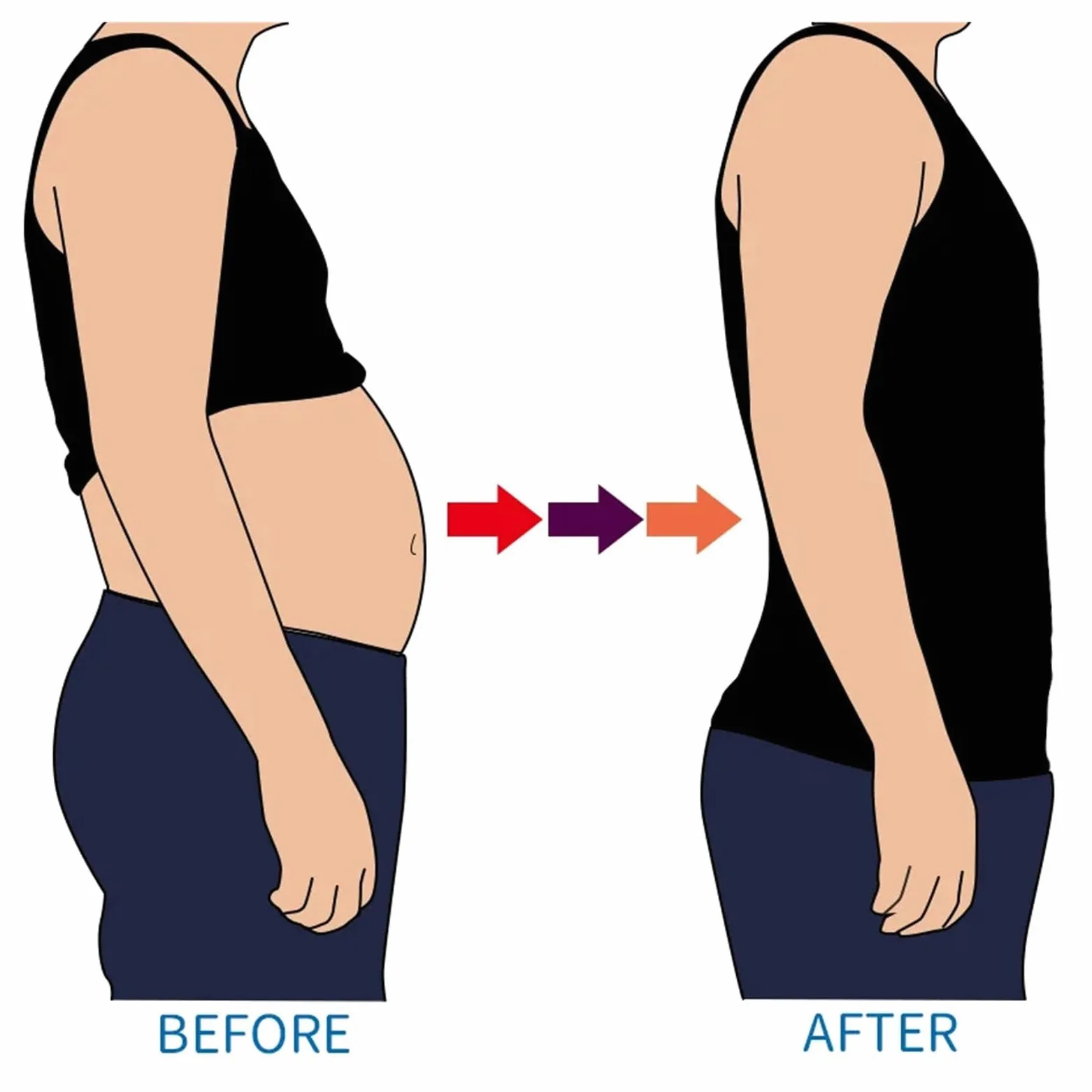 Faja Reductora de Abdomen para Hombre, Camiseta de compresión para el Pecho, Faja Moldeadora de Abdomen, Chaleco Adelgazante, corsé de Entrenamiento de Cintura para Hombre.