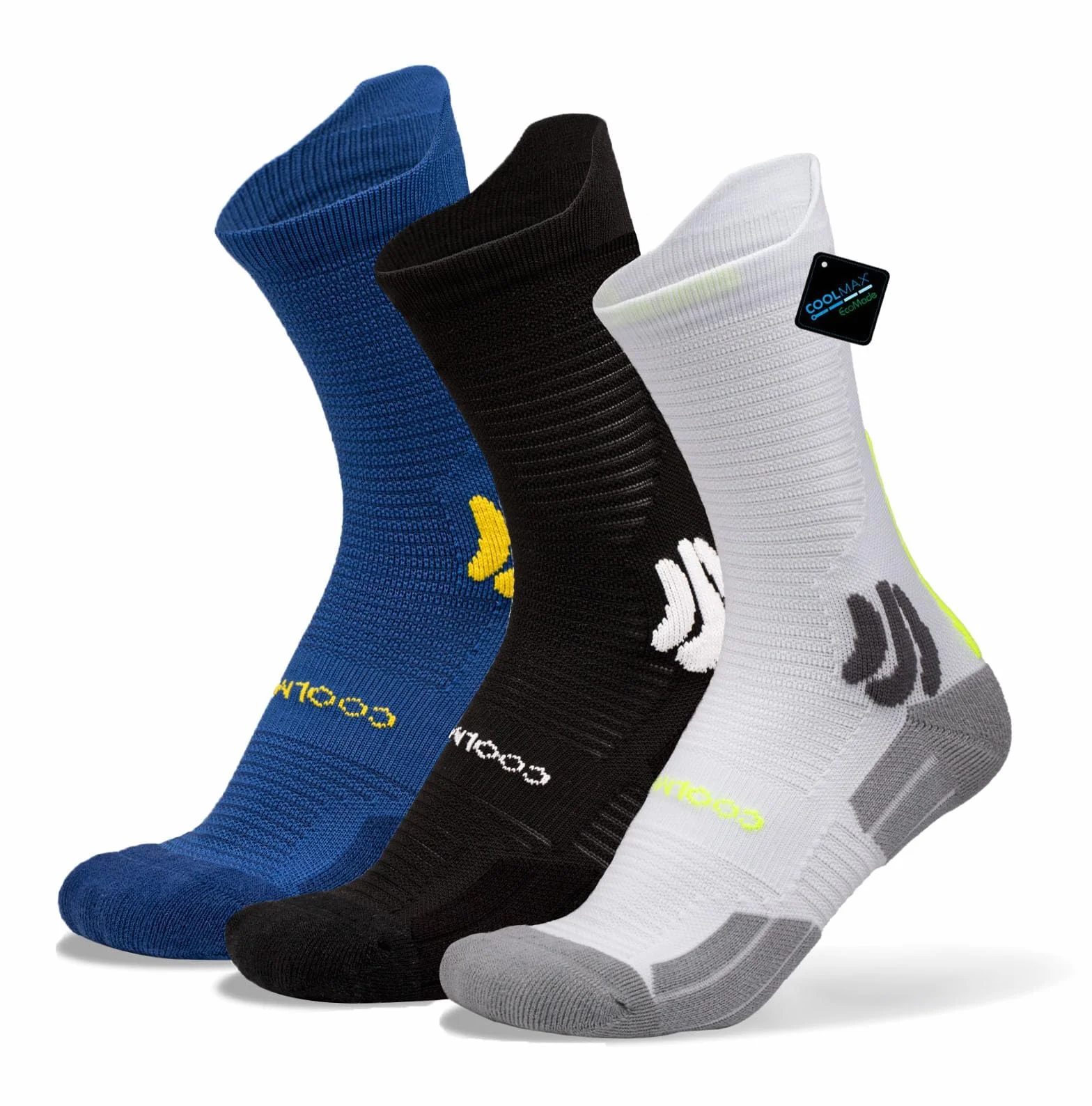 BRISIRA Coolmax Bambú Calcetines Compresión Running Hombre 3 Pares sin Costuras 35-51