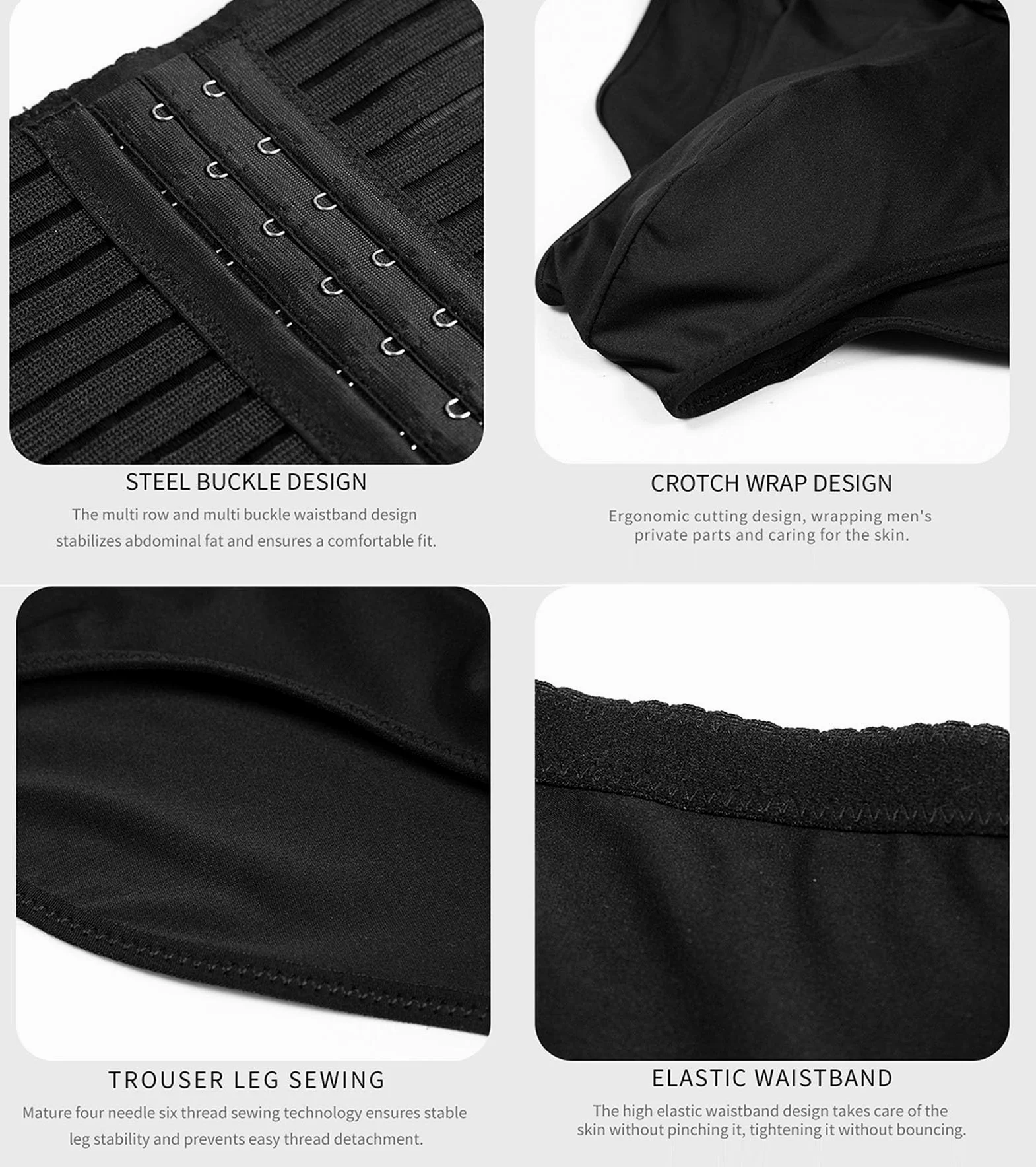 HLTYGWX Calzoncillos de Barriga para Hombre, Cintura Alta, Ropa Interior más Delgada, Control Firme, Faja para el Vientre, Faja de compresión Ajustable