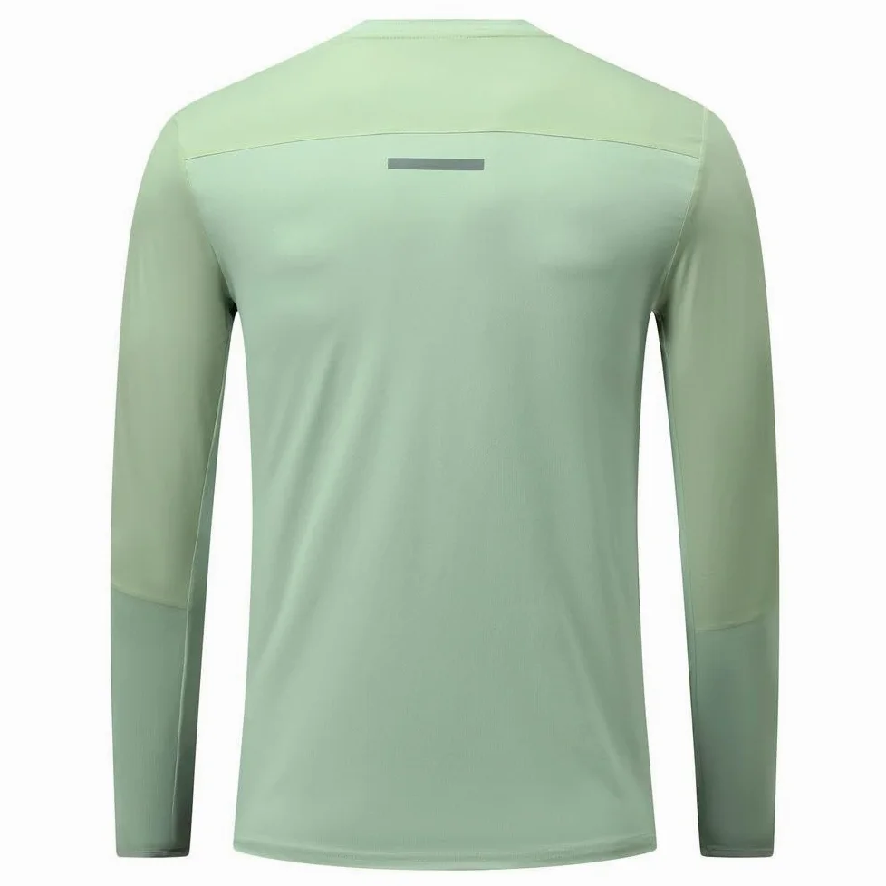 GLDFW - Camisetas deportivas de manga larga para hombre, para correr, fútbol, senderismo, fitness, ciclismo, gimnasio, elásticas, transpirables