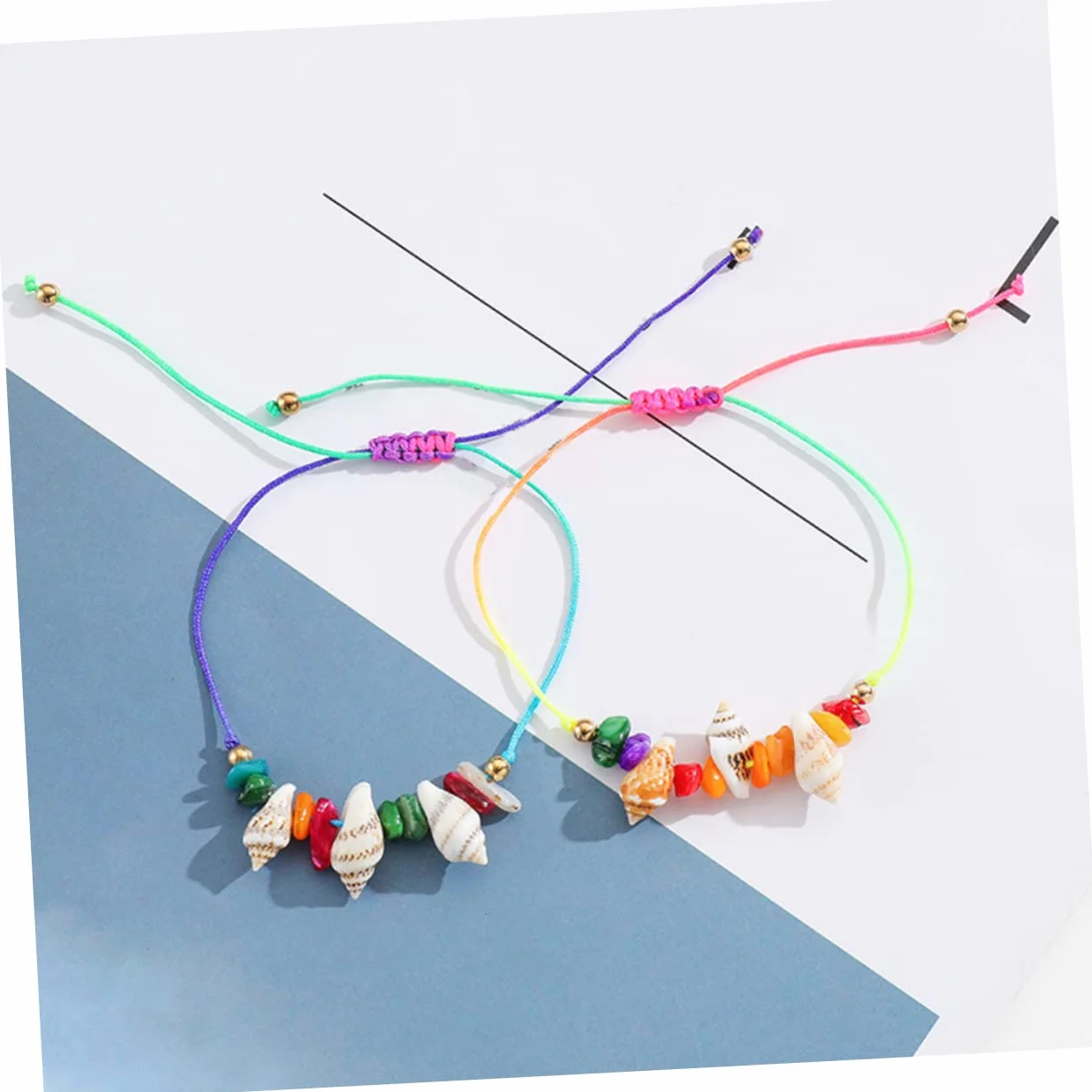 GALPADA 48piezas Pulsera De Concha y Tobillera De Playa Joyería Bohemia Para Mujeres y Niñas Accesorios De Verano