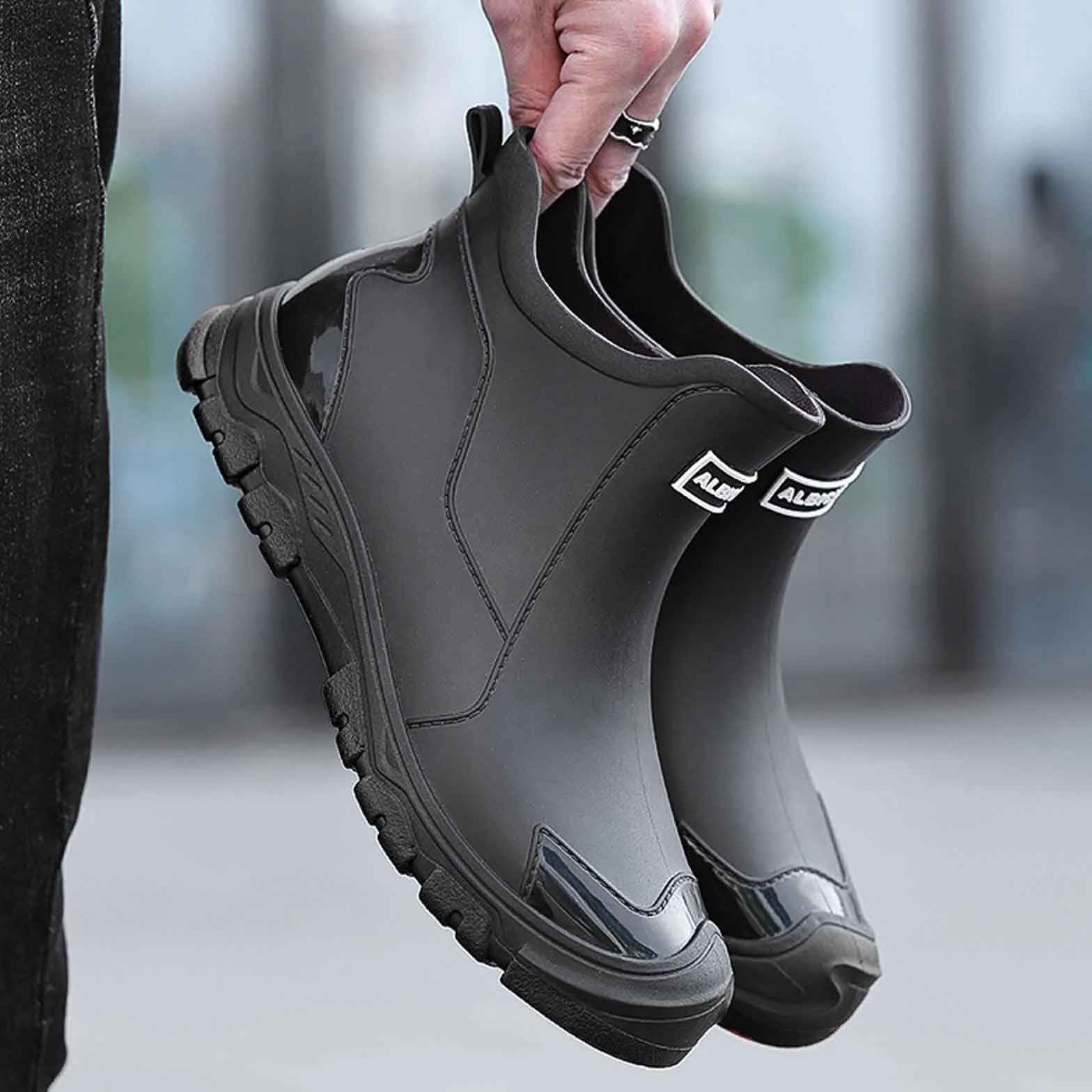 Genérico Suave y Ligero Botas de Agua Trabajo Hombre Impermeable Antideslizante Adecuado para Días Lluviosos y Ambientes Húmedos 38-46EU/2026