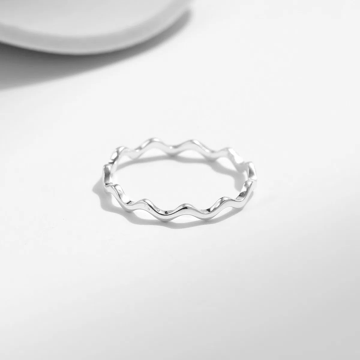 Anillos de compromiso para mujer, anillo de compromiso redondo de oro blanco 9 K/14 K, promesa regalos para mujer