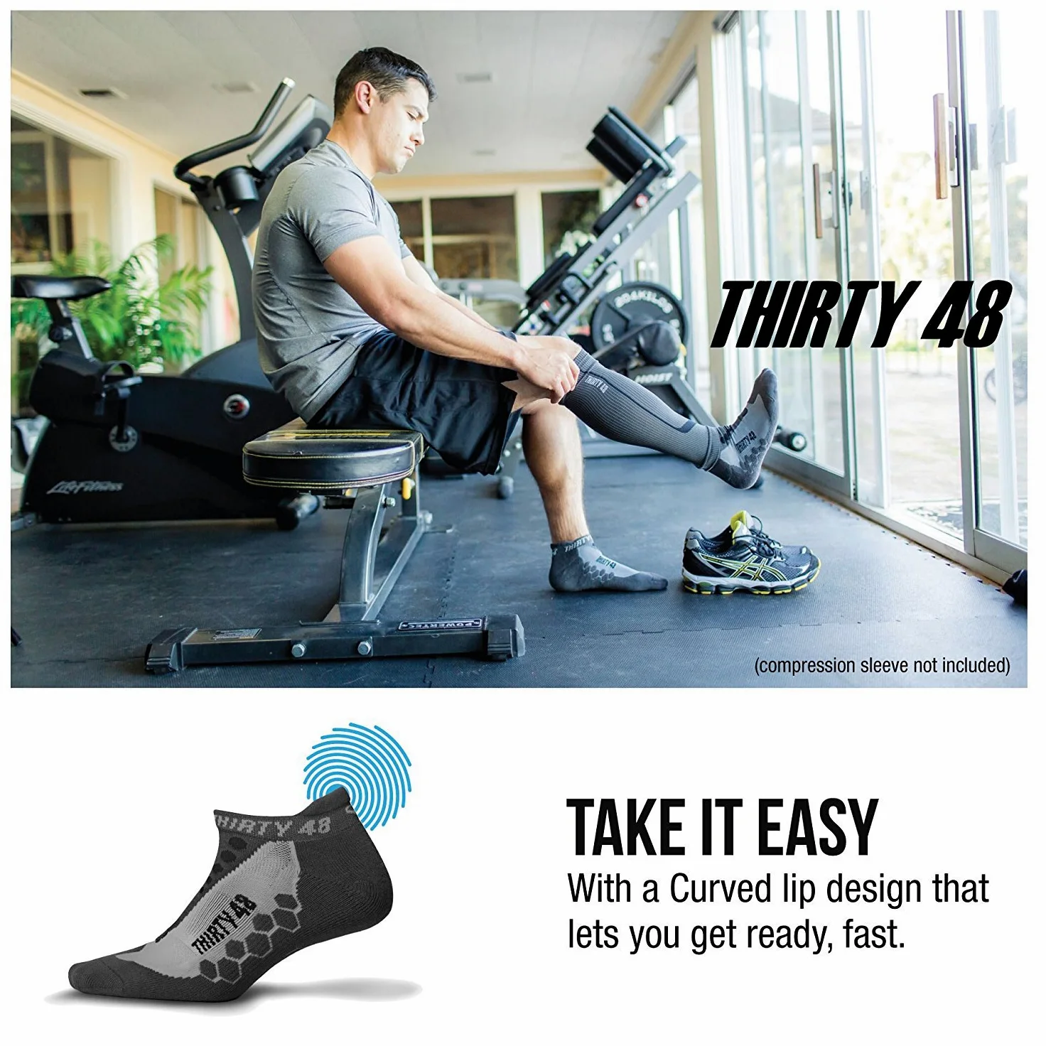 Calcetines para correr de Thirty48, Ru Series – 3-Unidades - Naranja/Gris – Unisex – Múltiple acolchado para protección extra – CatalystAF™ Diseño, Incrementa Airflow – COOLMAX® Material resistente, Mantiene tus pies frescos y secos – Empaquetado USA
