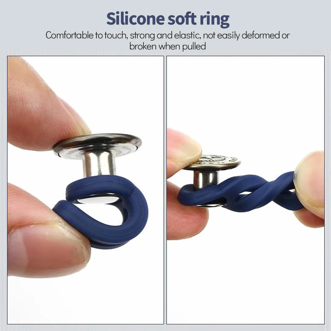 6 Piezas Extensor de Cintura con Botón, Botón Extensible para Pantalones y Vaqueros, Set de Expansores para Hombres y Mujeres, Ideal para Embarazo