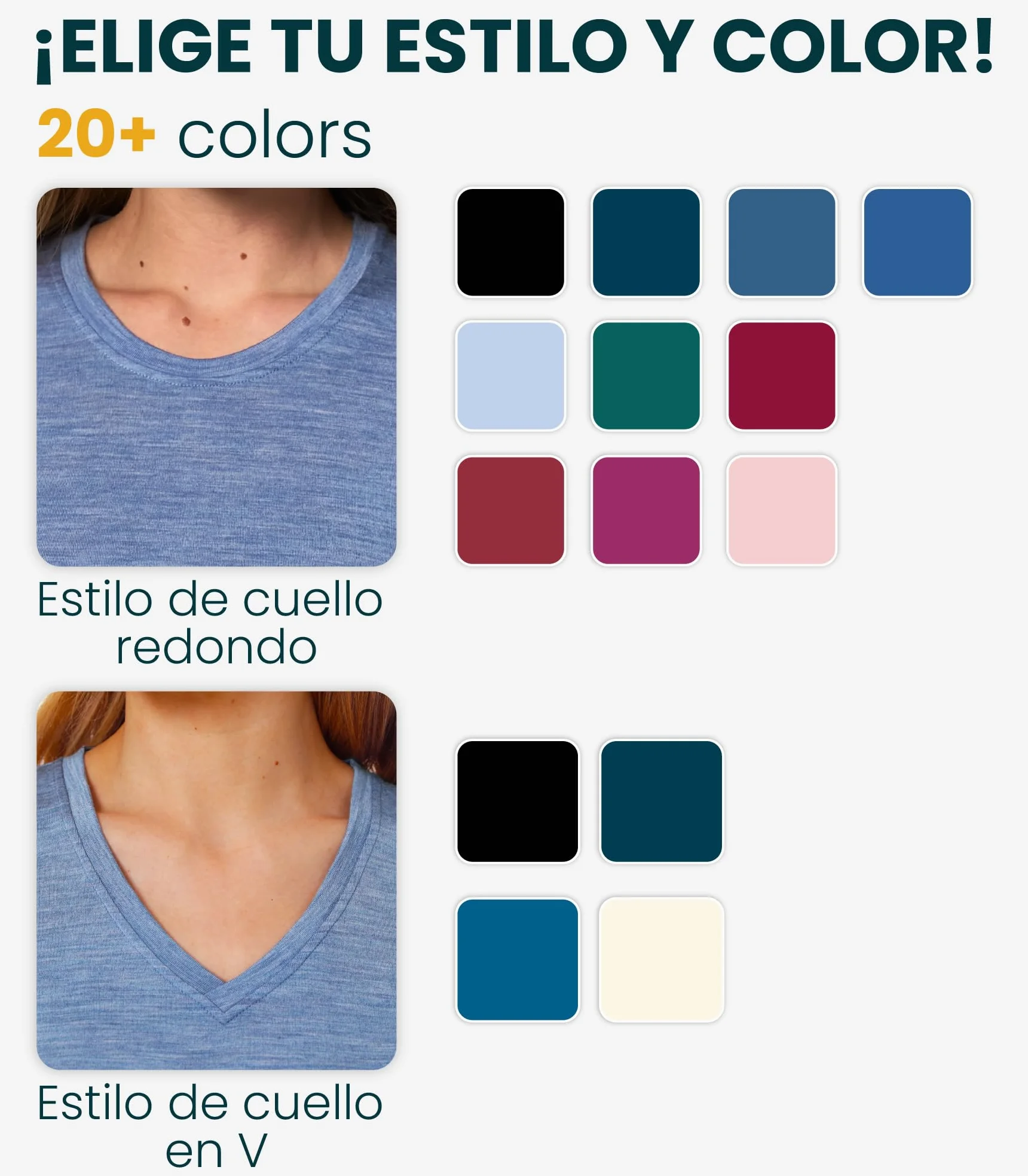 Merino.tech Camiseta Termica Ropa Interior - 100% Lana Merino (Negro Sólido, Small)