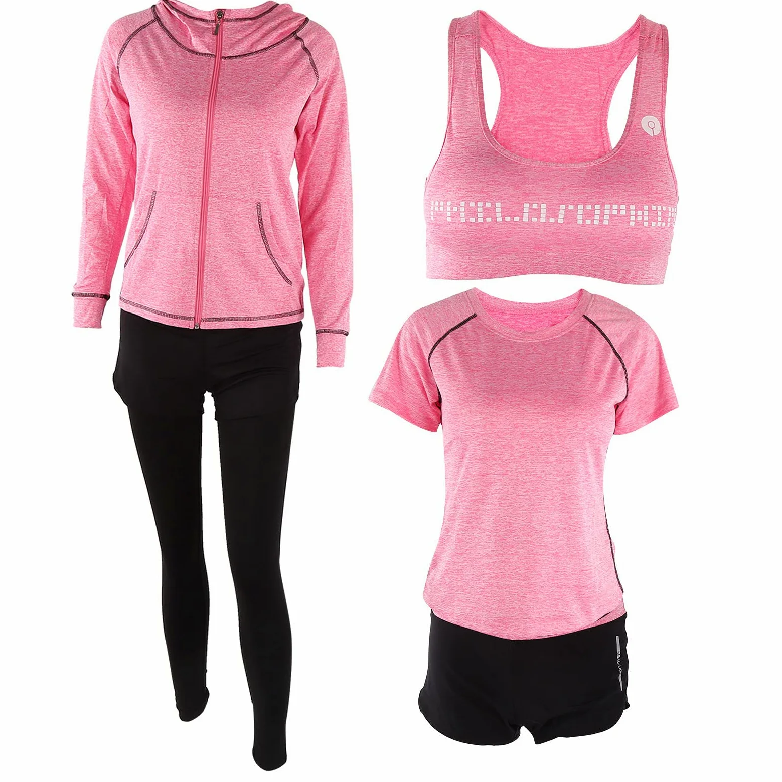 Conjunto de Yoga para Ropa Deportiva de Gimnasio para Mujer Moda Traje de Secado Rápido para Bodybuilding Yoga (XL)