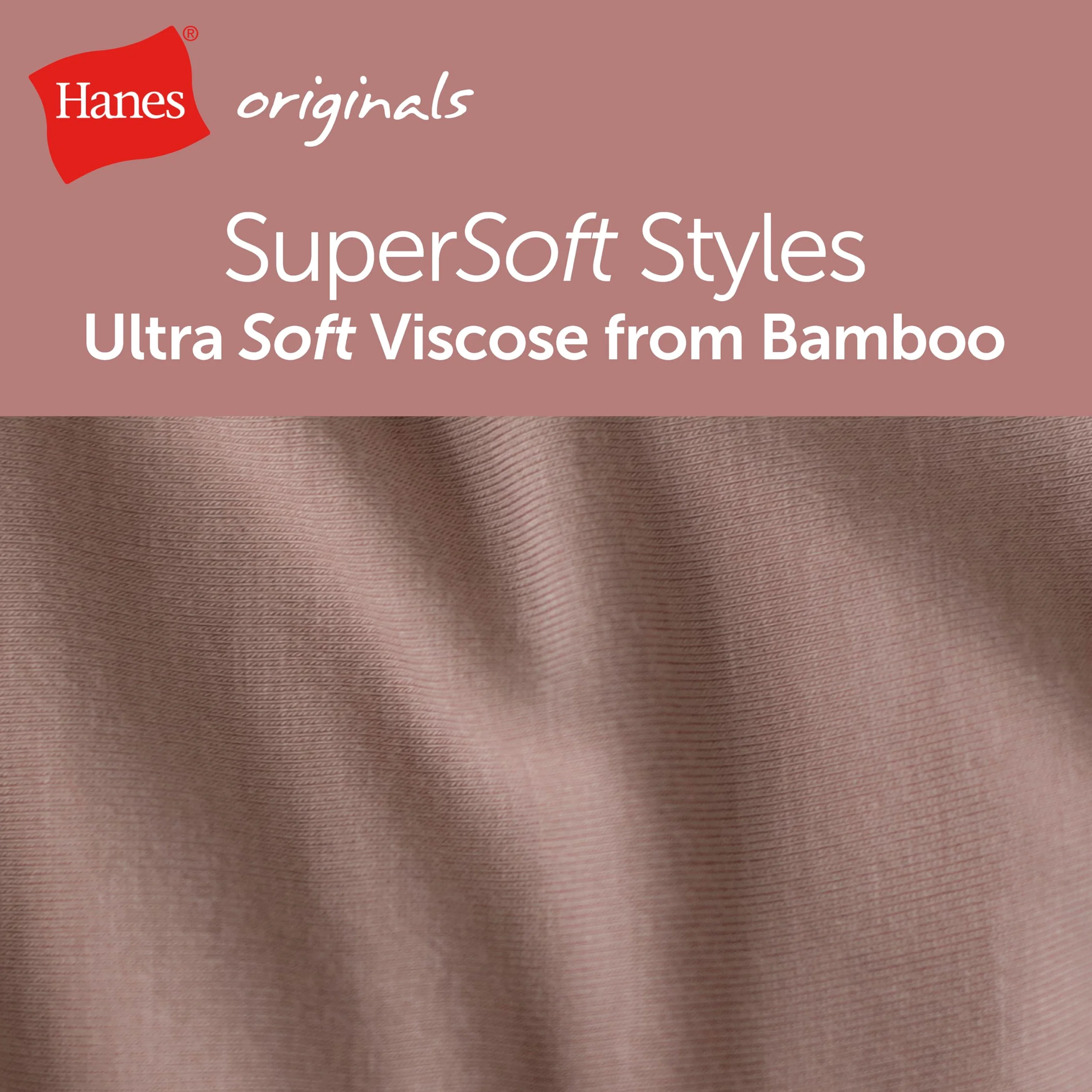 Hanes Originals Ultra Supersoft Racerback, Viscose from Bamboo Bralette Sujetador para Mujer